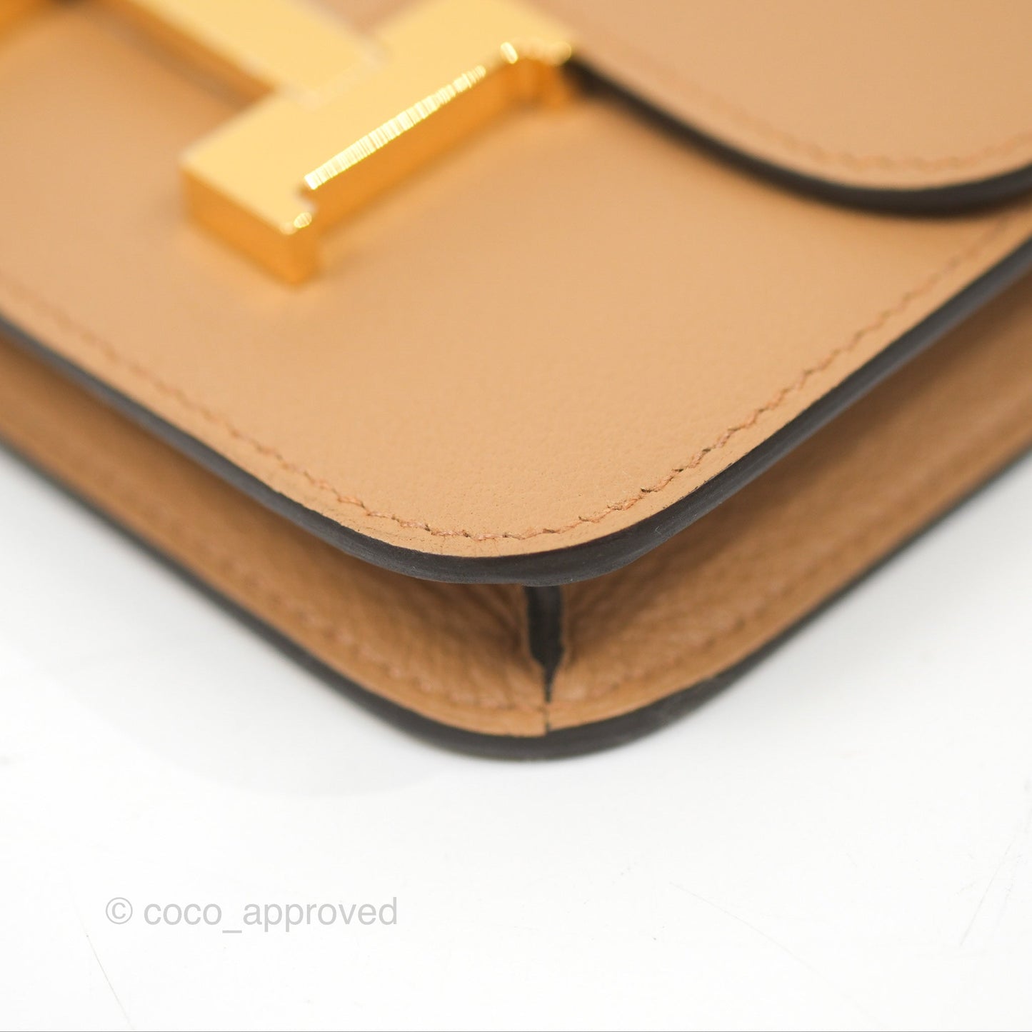 Hermès Constance Slim Wallet Chai/Lime Evercolor Gold Hardware