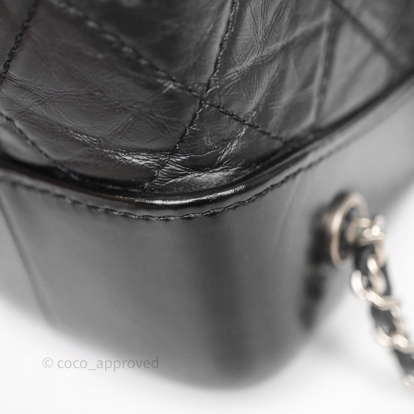 Chanel Small Gabrielle Backpack Quilted Black Aged Calfskin