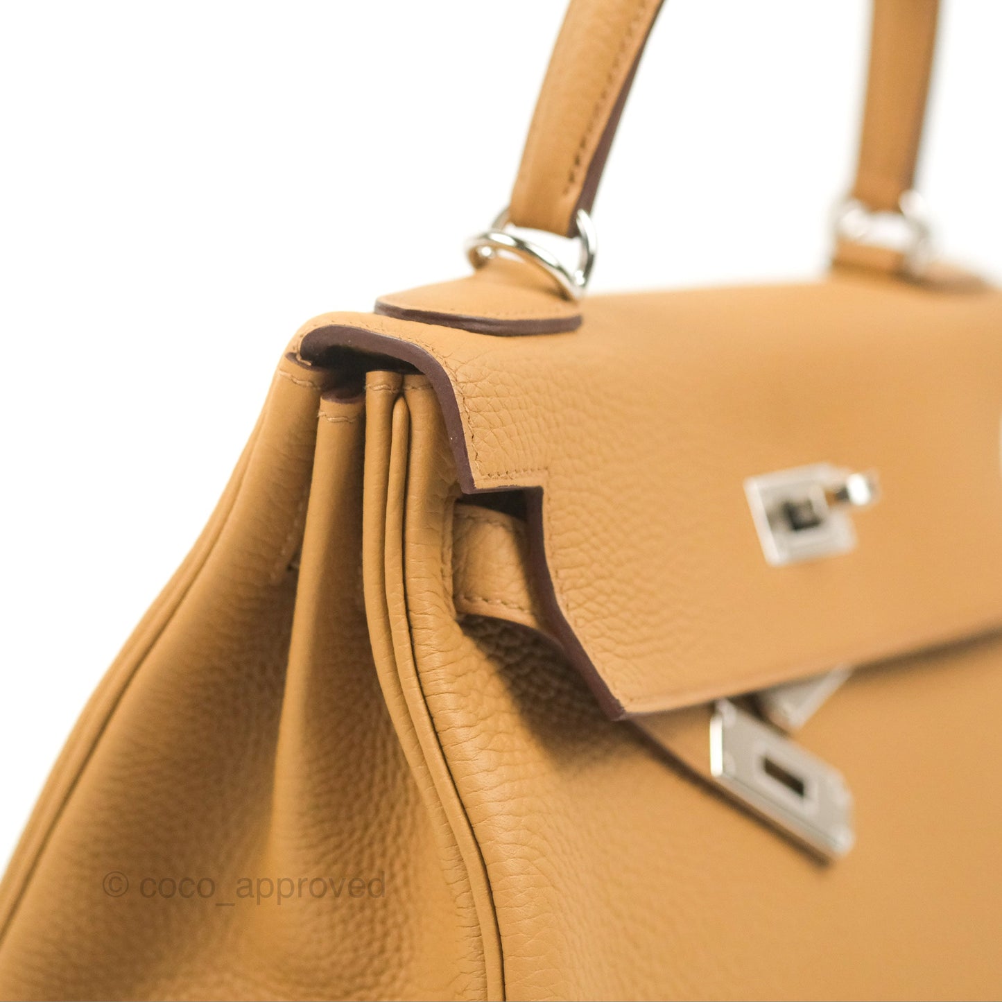 Hermès Kelly 28 Biscuit 48 Clemence Palladium Hardware