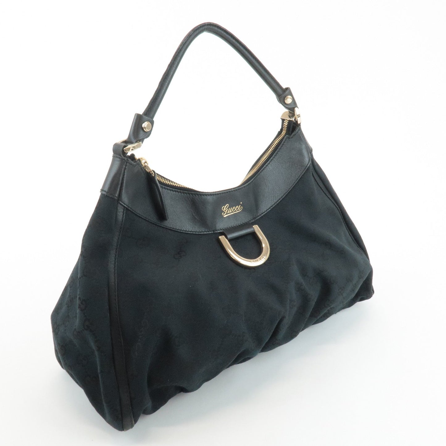 Luxury Gucci Trending 2025 Abbey GG Canvas Leather One Shoulder Bag Black 189833