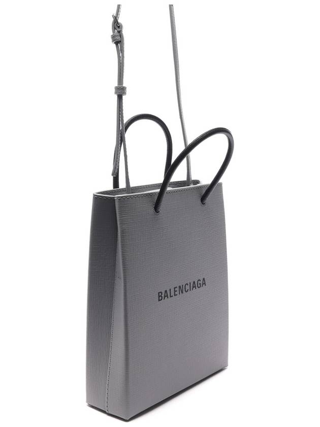 Luxury Balenciaga Logo Top Handle Tote Bag Grey