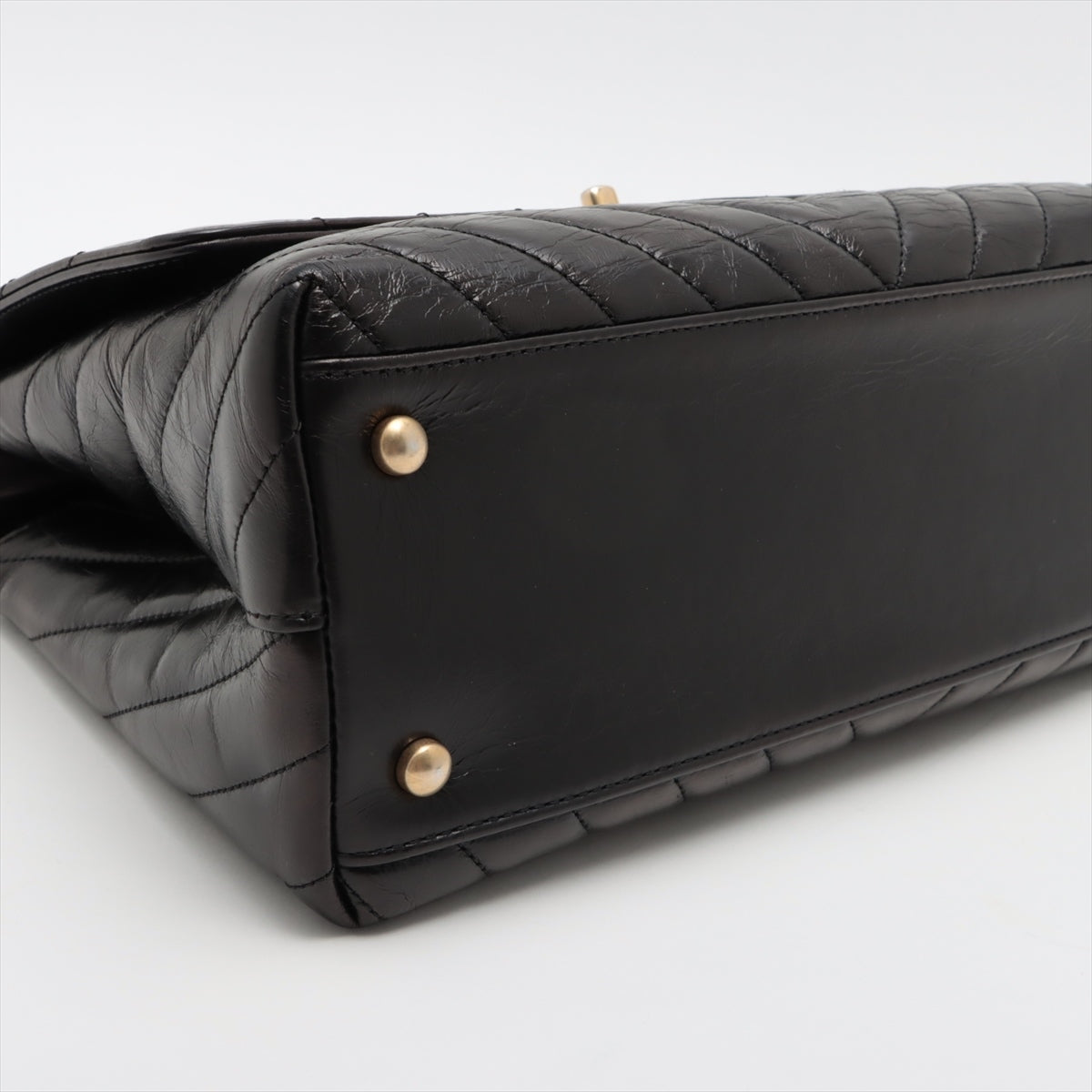 Chanel Coco Handle 29 S  2WAY Handbag V Stick Black G   A92991