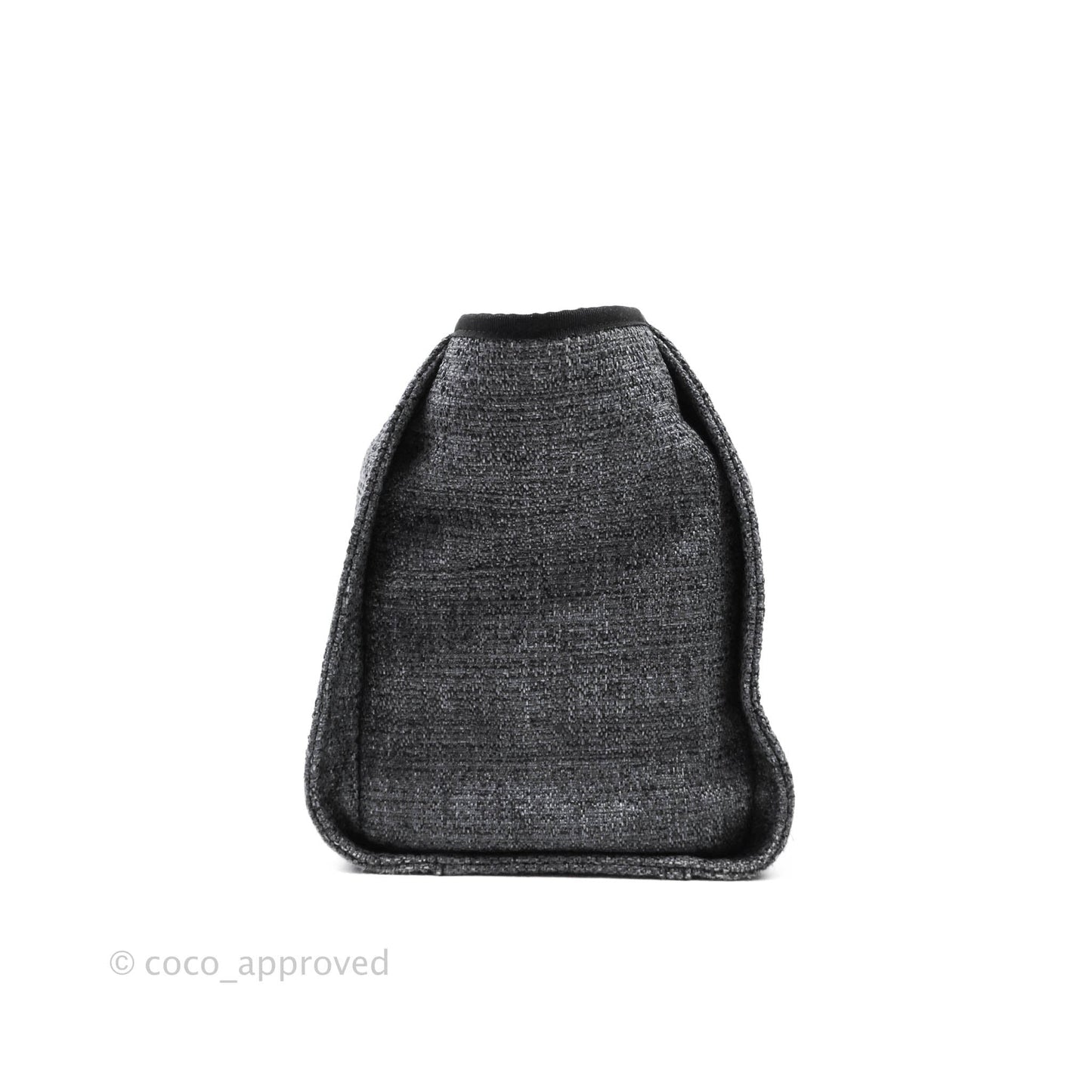 Chanel Large Deauville Charcoal Grey Canvas Gold Hardware