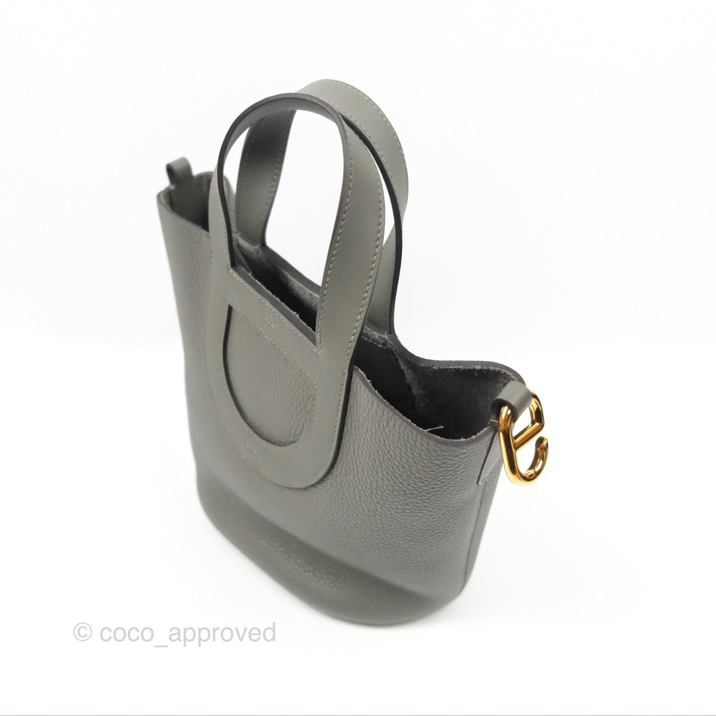 Hermes In-The-Loop 18 Gris Meyer 0L Clemence Gold Hardware