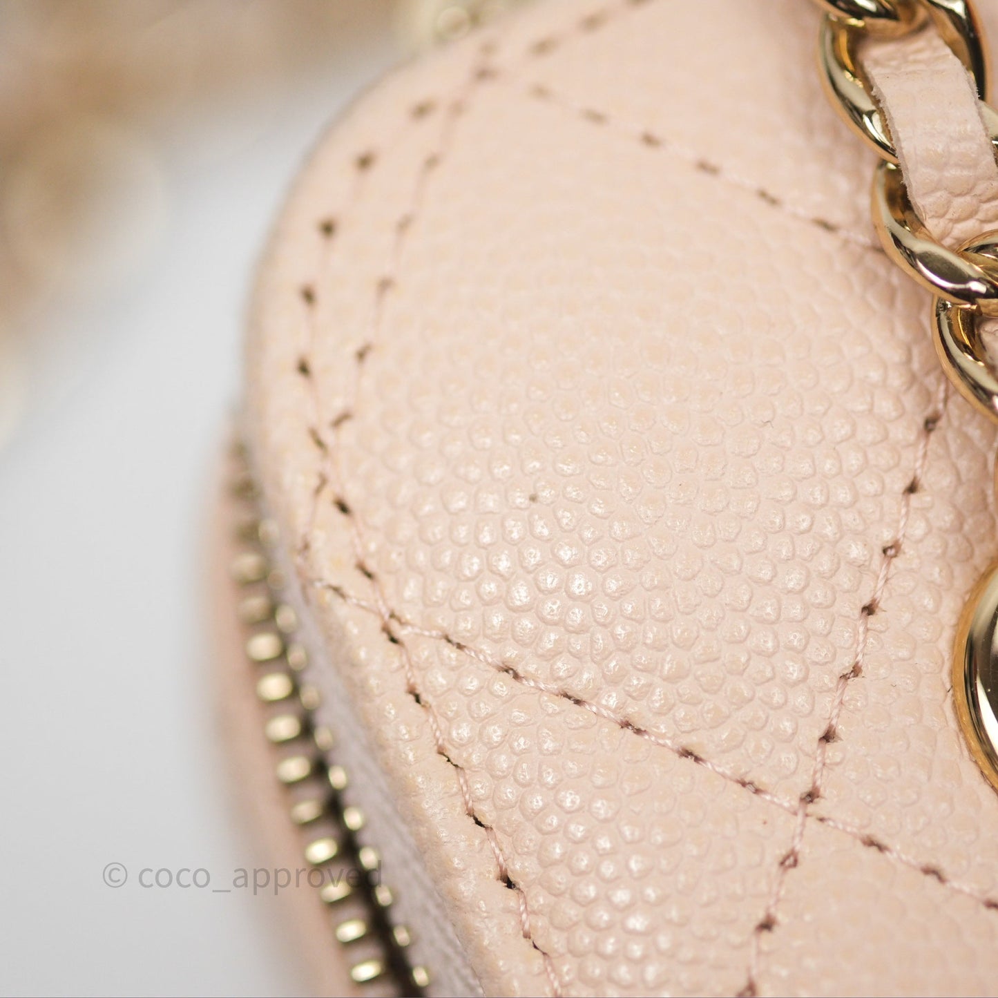 Chanel Vanity with Classic Chain Light Beige Caviar Gold Hardware