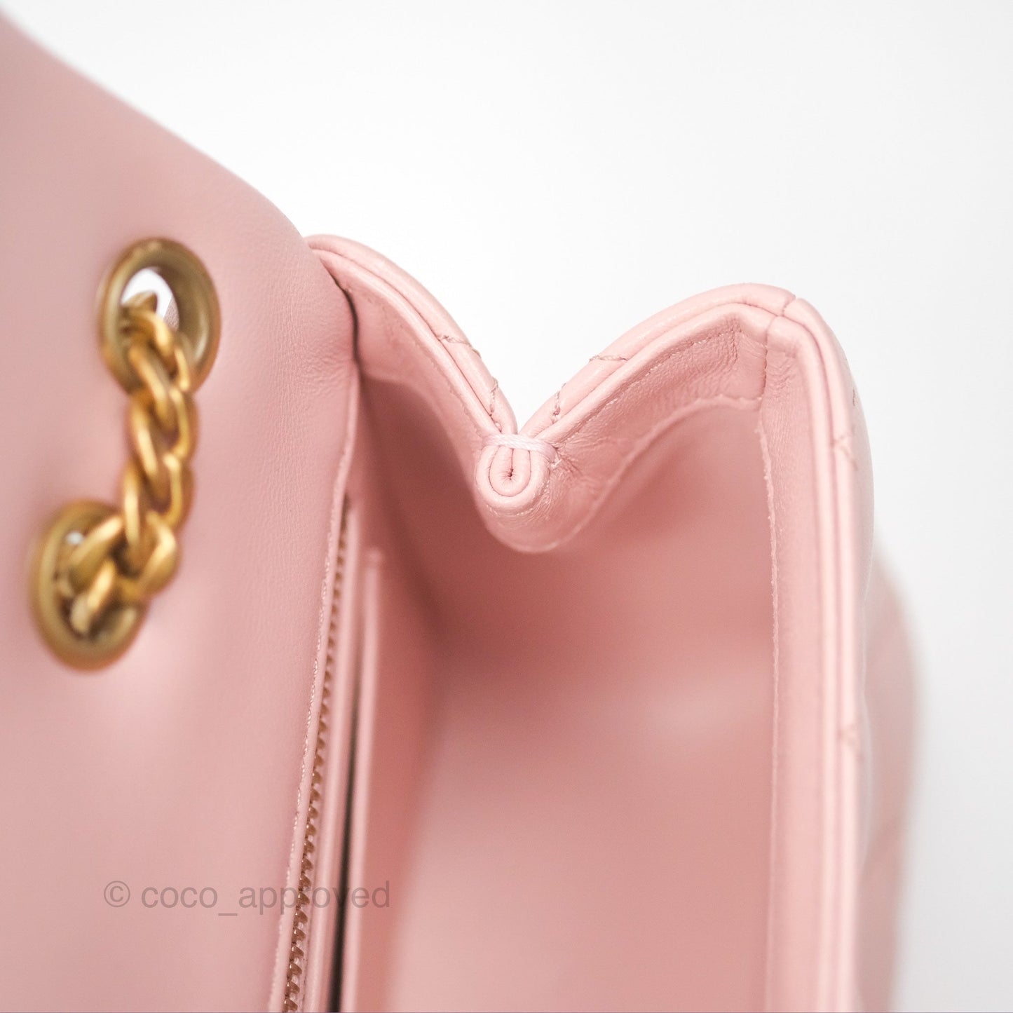 Chanel Sweet Camellia Mini Rectangular Flap Pink Lambskin Aged Gold Hardware 23S