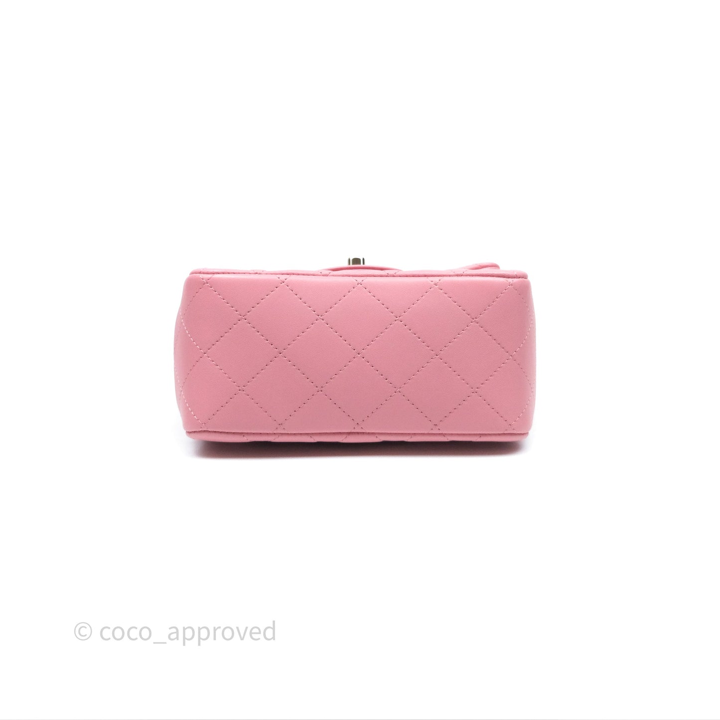Chanel Mini Square Flap Quilted Pink Lambskin Gold Hardware