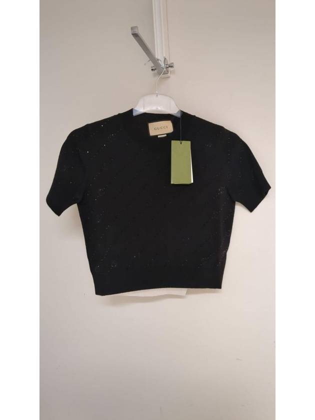Luxury Gucci Trending 2025 GG Interlocking Cashmere Knit Top Black