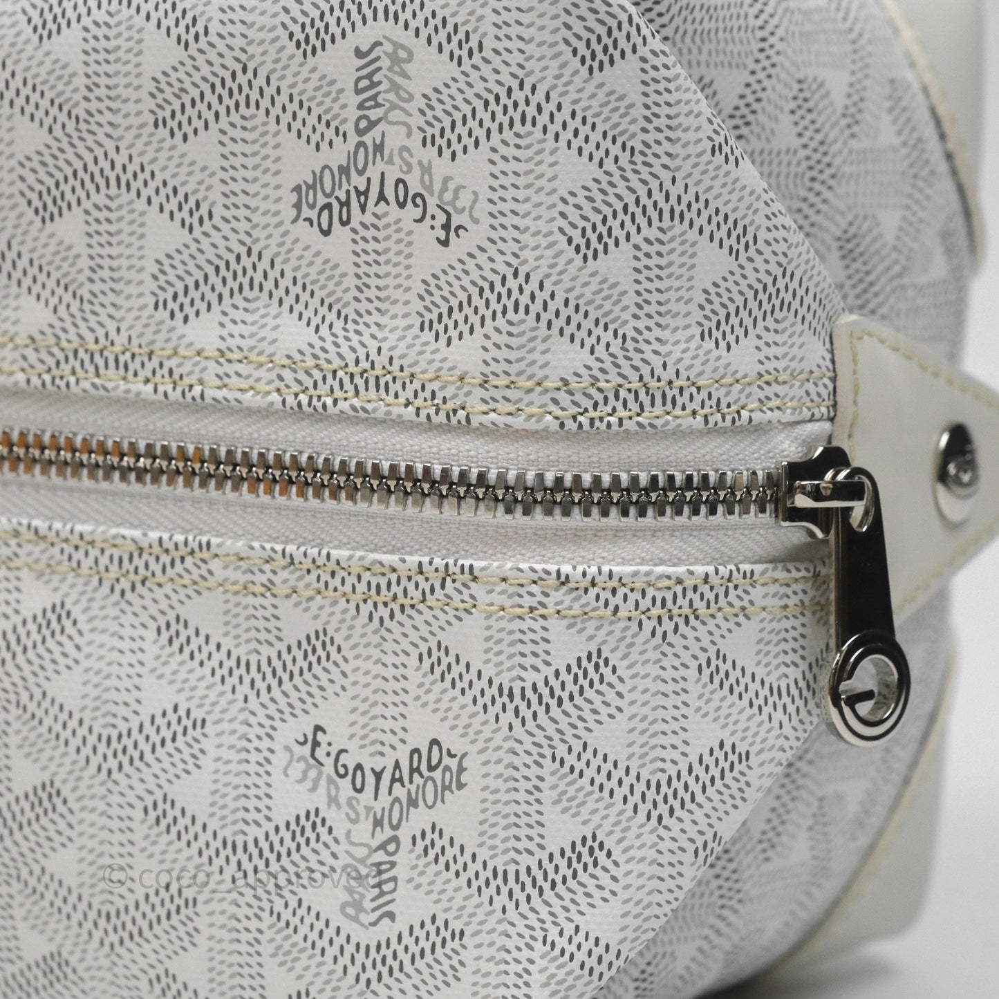 Goyard Bowling 25 Toiletry Bag White Goyardine Canvas