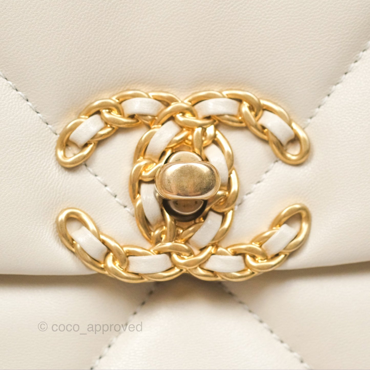 Chanel 19 Small Ivory Mixed Hardware