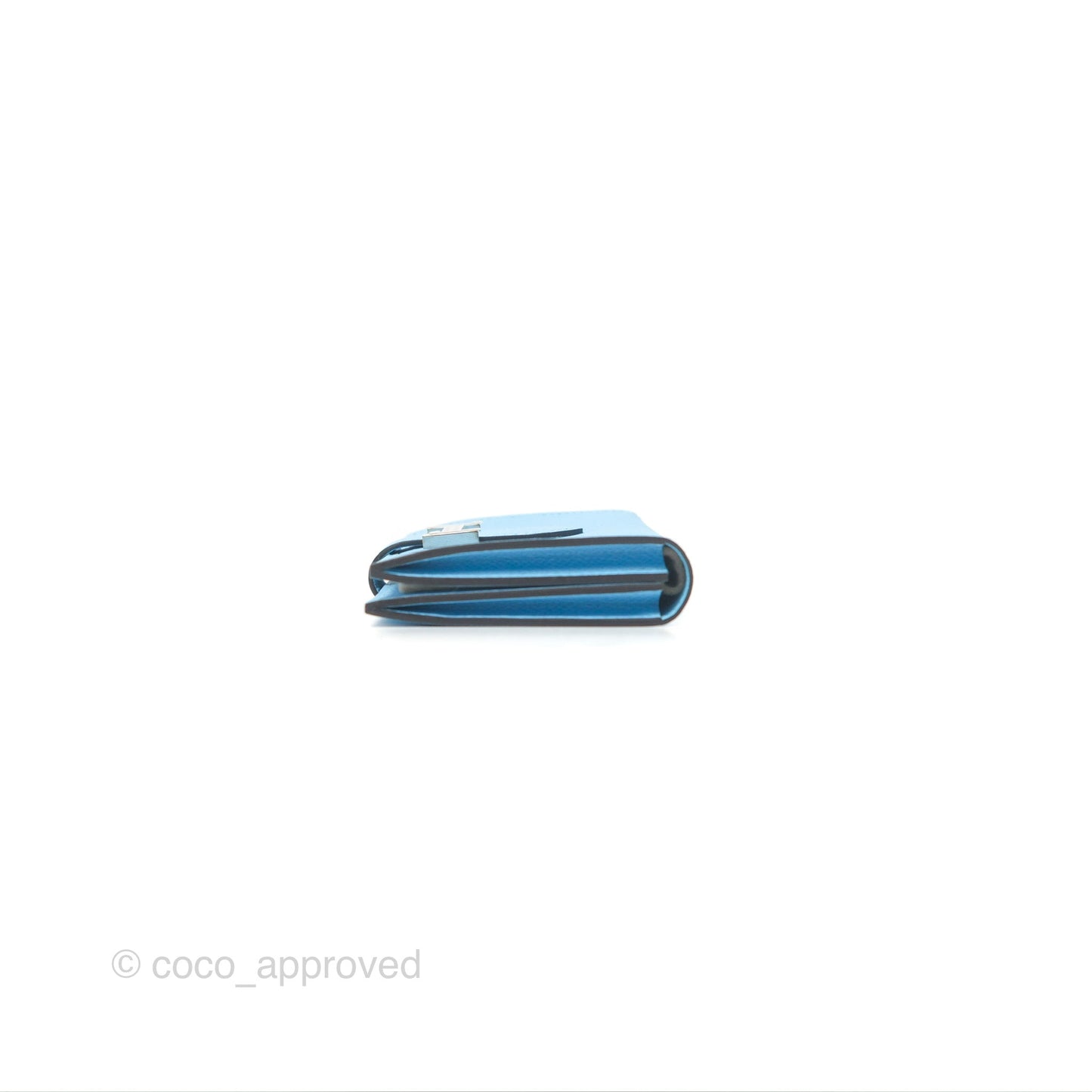 Hermes Bearn Mini Wallet Epsom Bleu Du Nord Palladium Hardware
