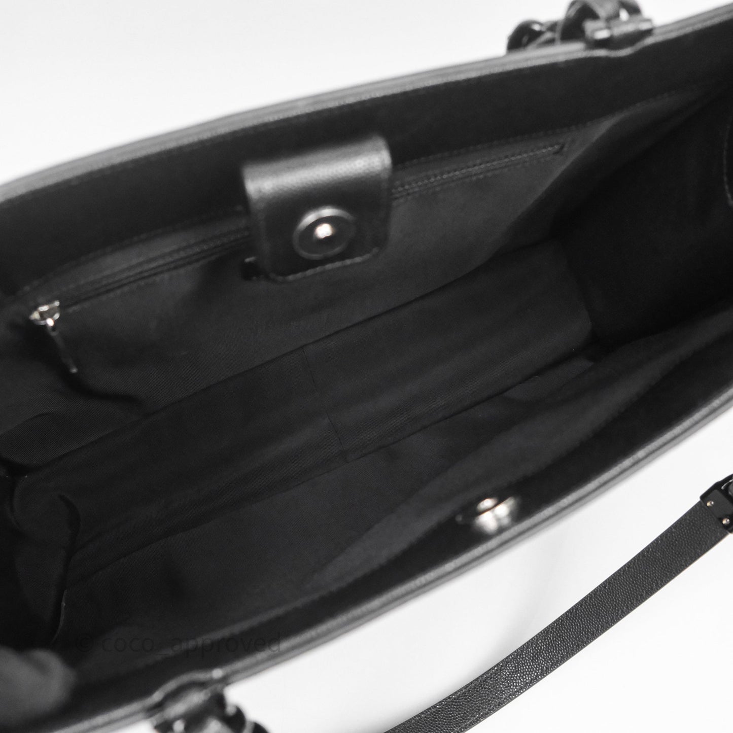 Chanel So Black Quilted Caviar Tote bag