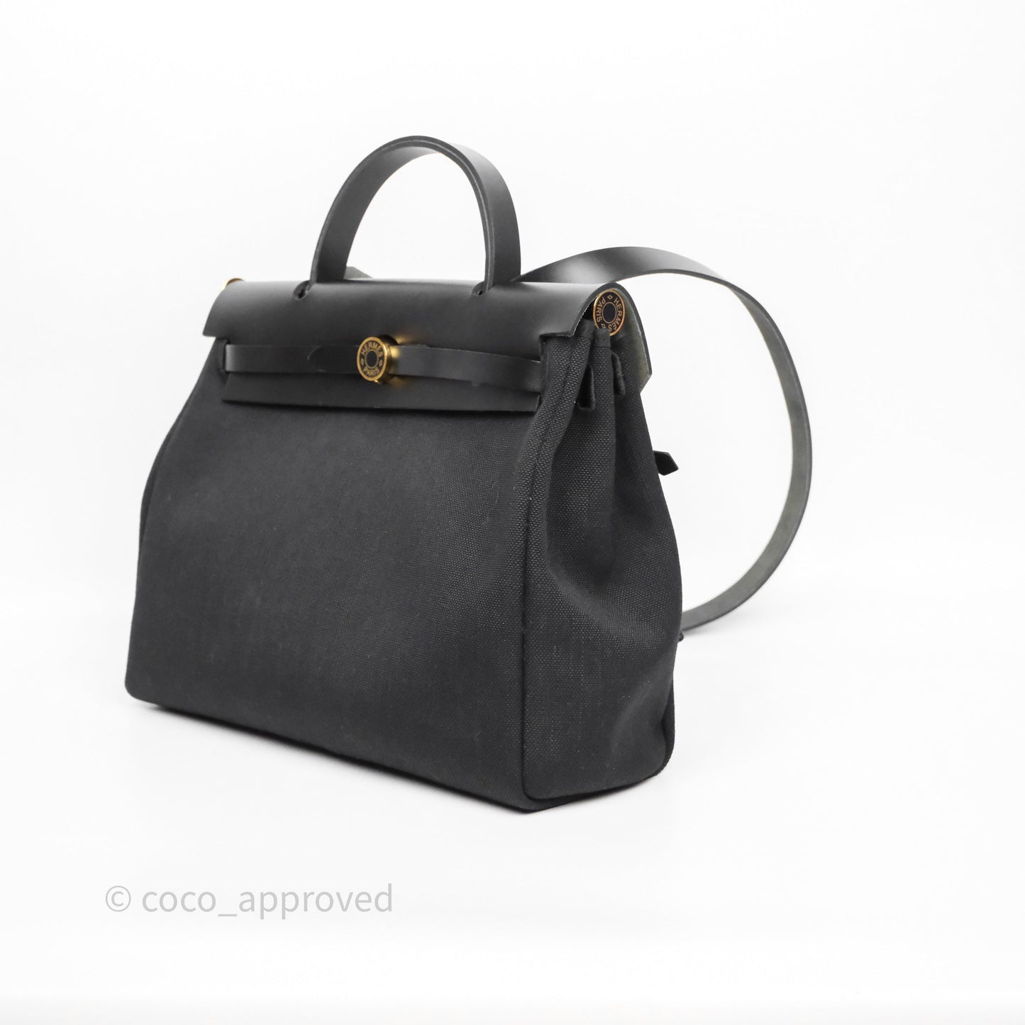 Hermès Herbag Zip 31 Noir 89 Canvas Gold Hardware