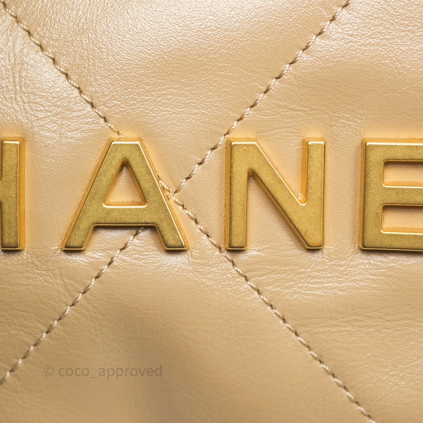 Chanel 22 Mini Bag Beige Shiny Crumpled Calfskin