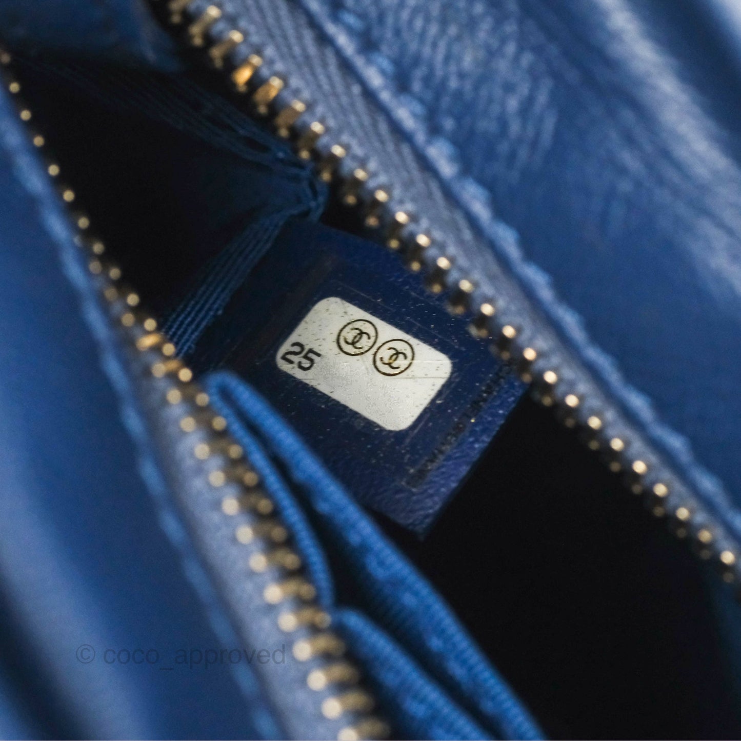Chanel Small Gabrielle Hobo Blue Patent Goatskin Mixed Hardware
