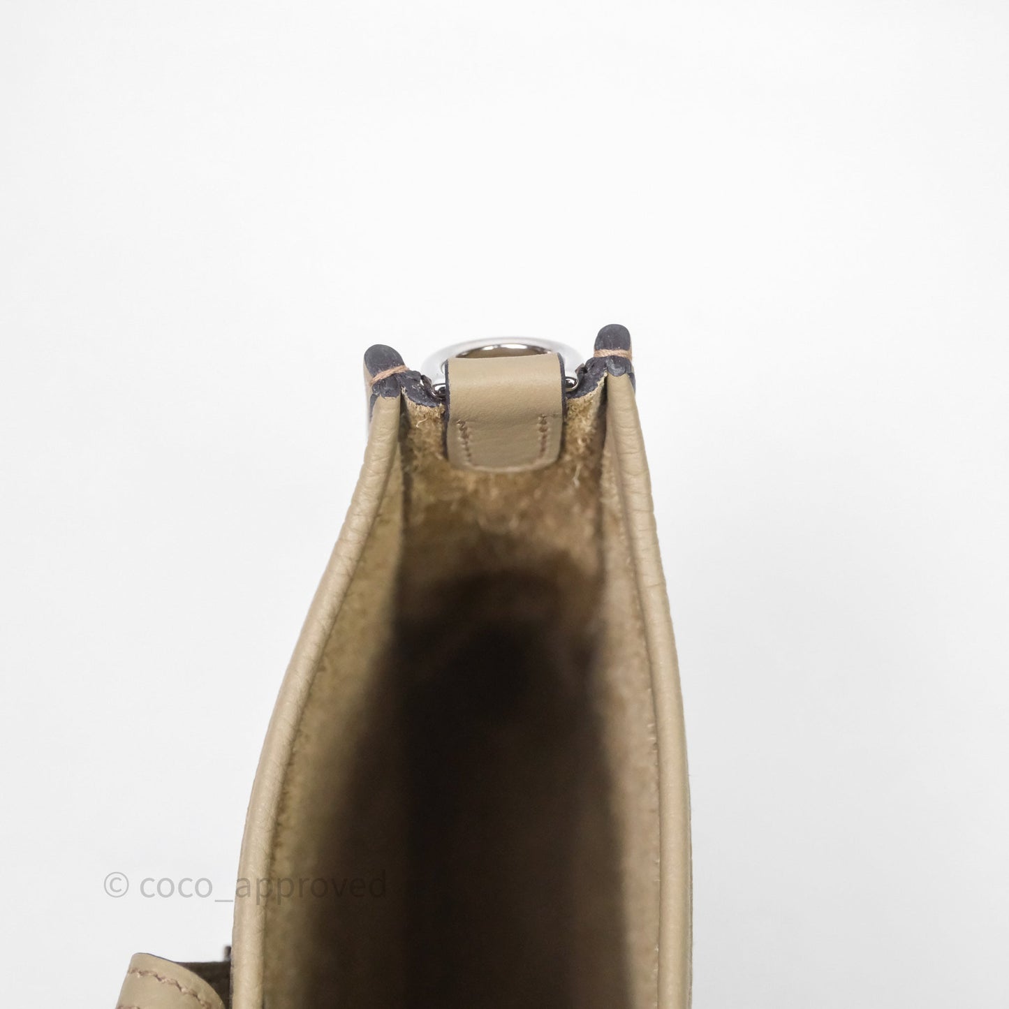 Hermès Mini Evelyne 16 Beige Marfa 8Q Clemence Gold Hardware