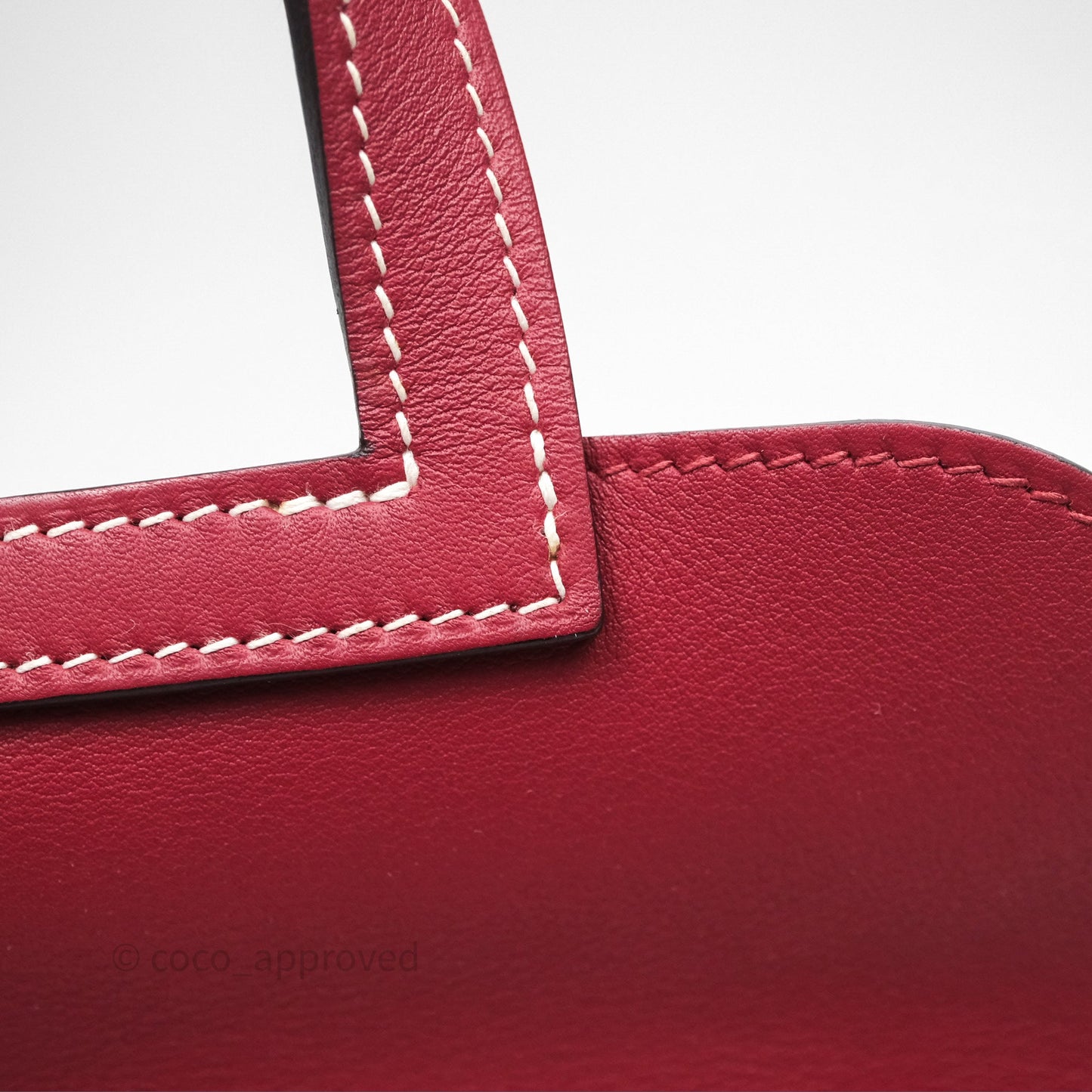 Hermès Halzan 22 Mini Rouge Grenat K1 Swift Palladium Hardware