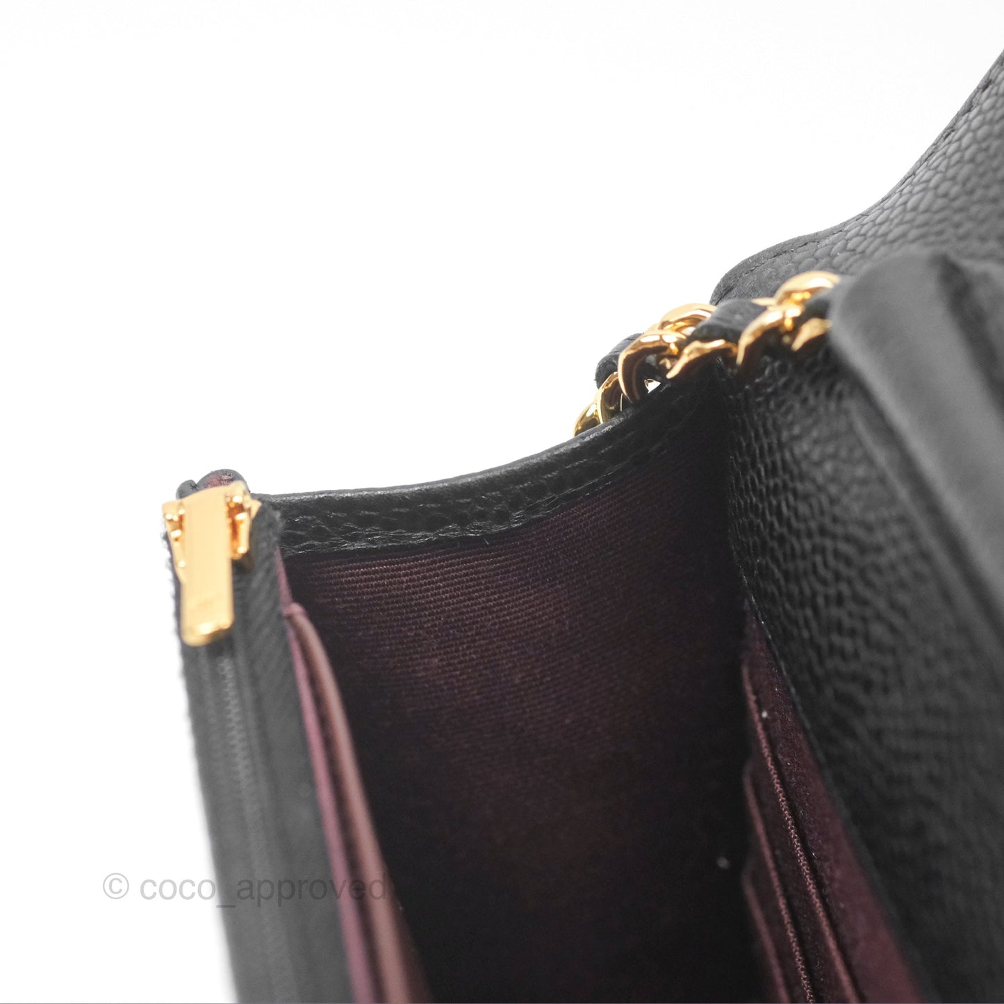 Chanel Classic Wallet on Chain WOC Quilted Black Caviar Gold Hardware