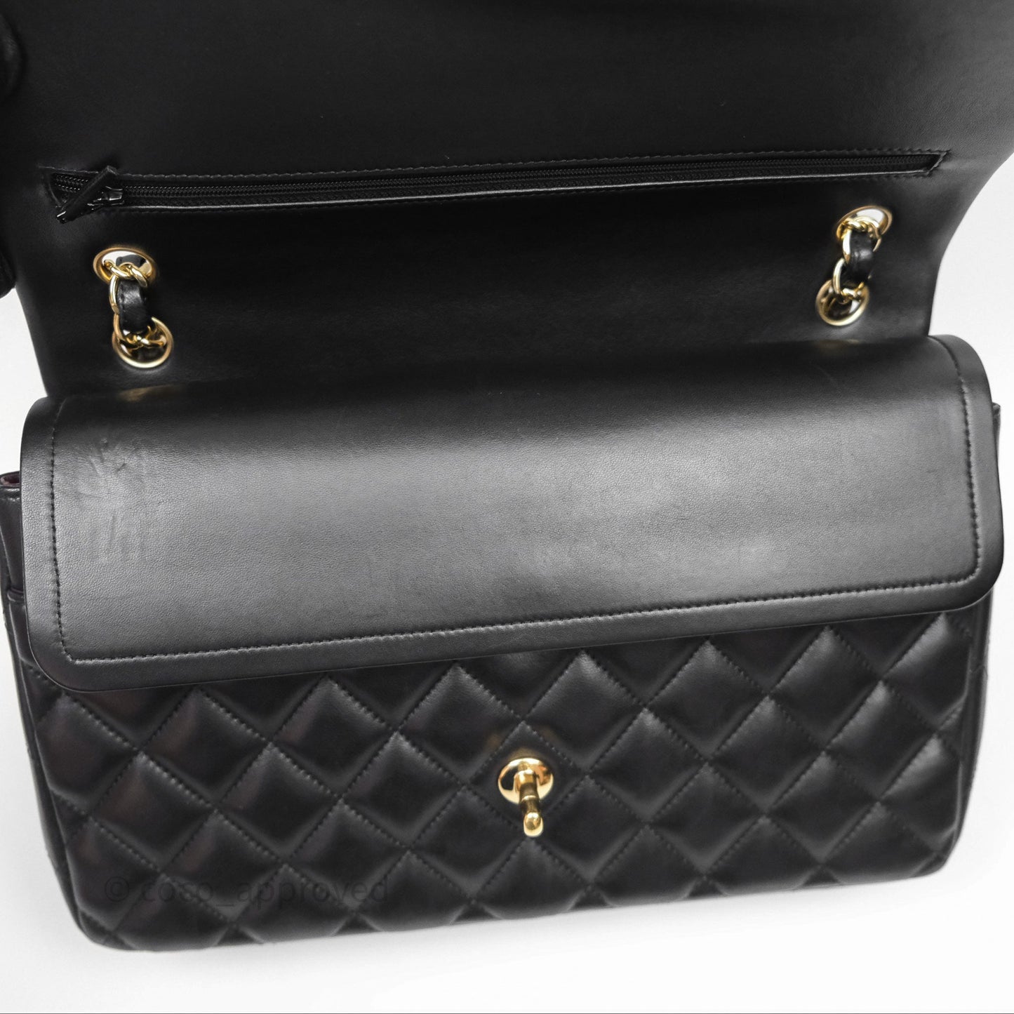 Chanel Jumbo Double Flap Black Lambskin Gold Hardware