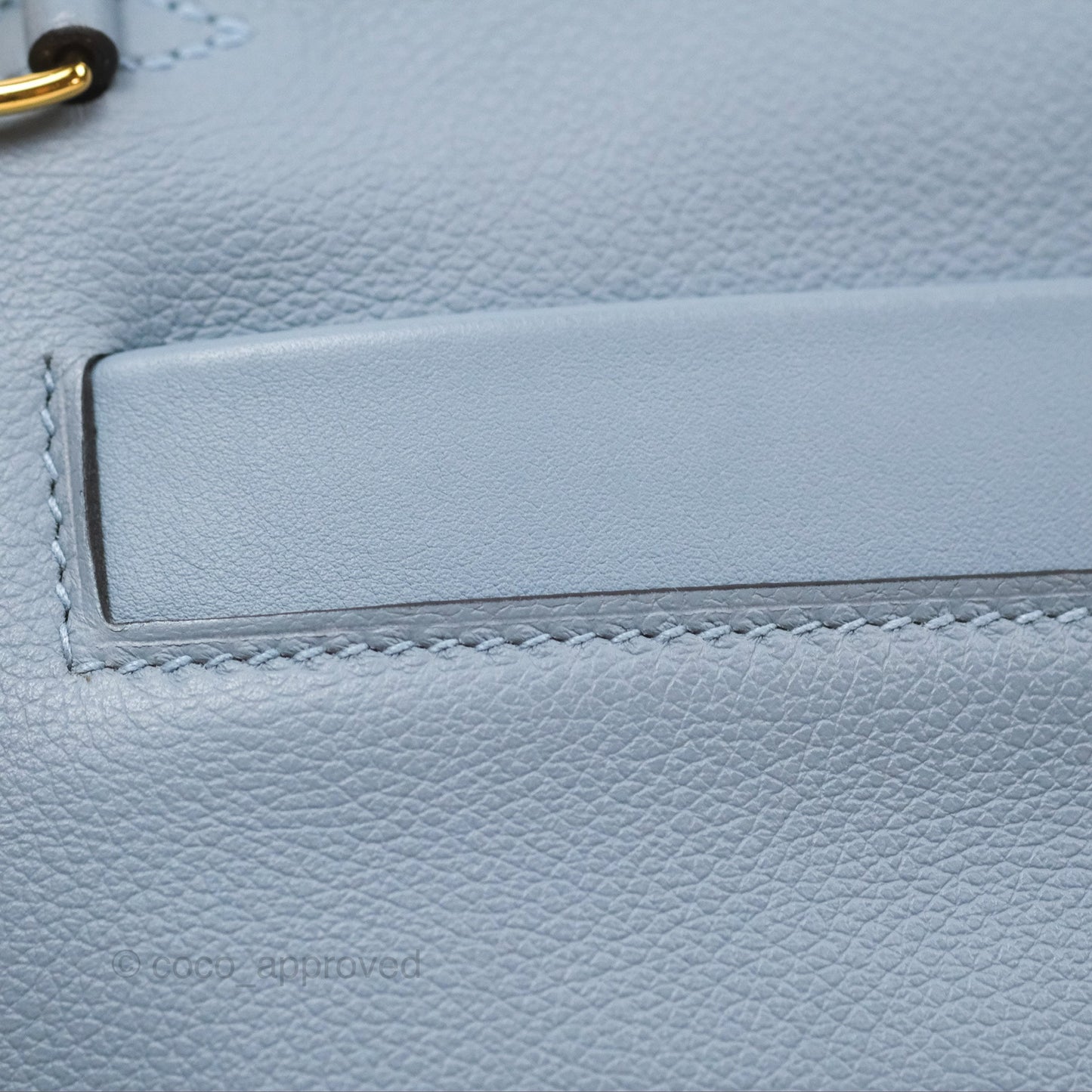 Hermès 24/24 21 Mini Bleu Lin J7 Evercolor/ Swift Gold Hardware