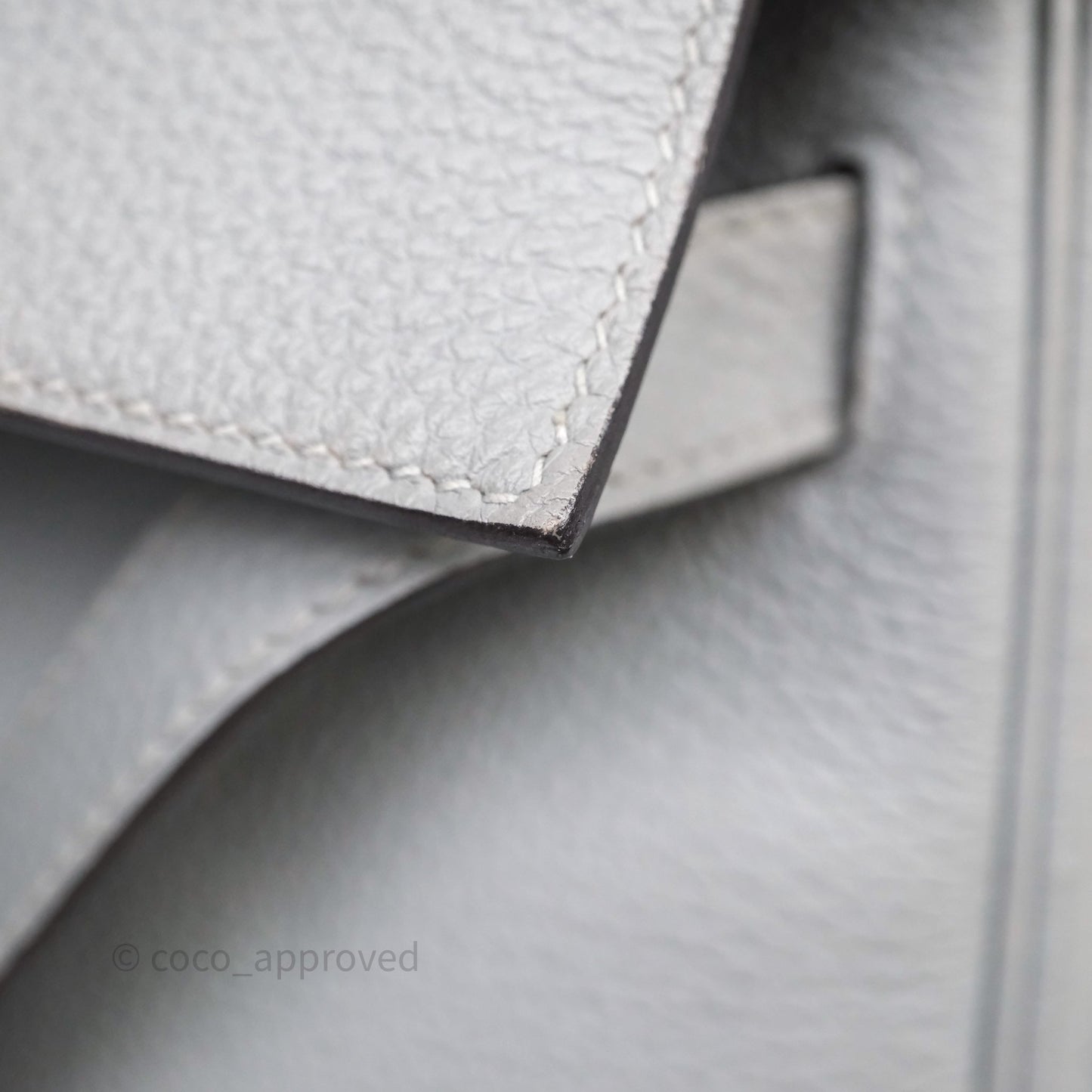 Hermès Kelly 32 Retourne Bleu Glacier 8U Togo Palladium Hardware