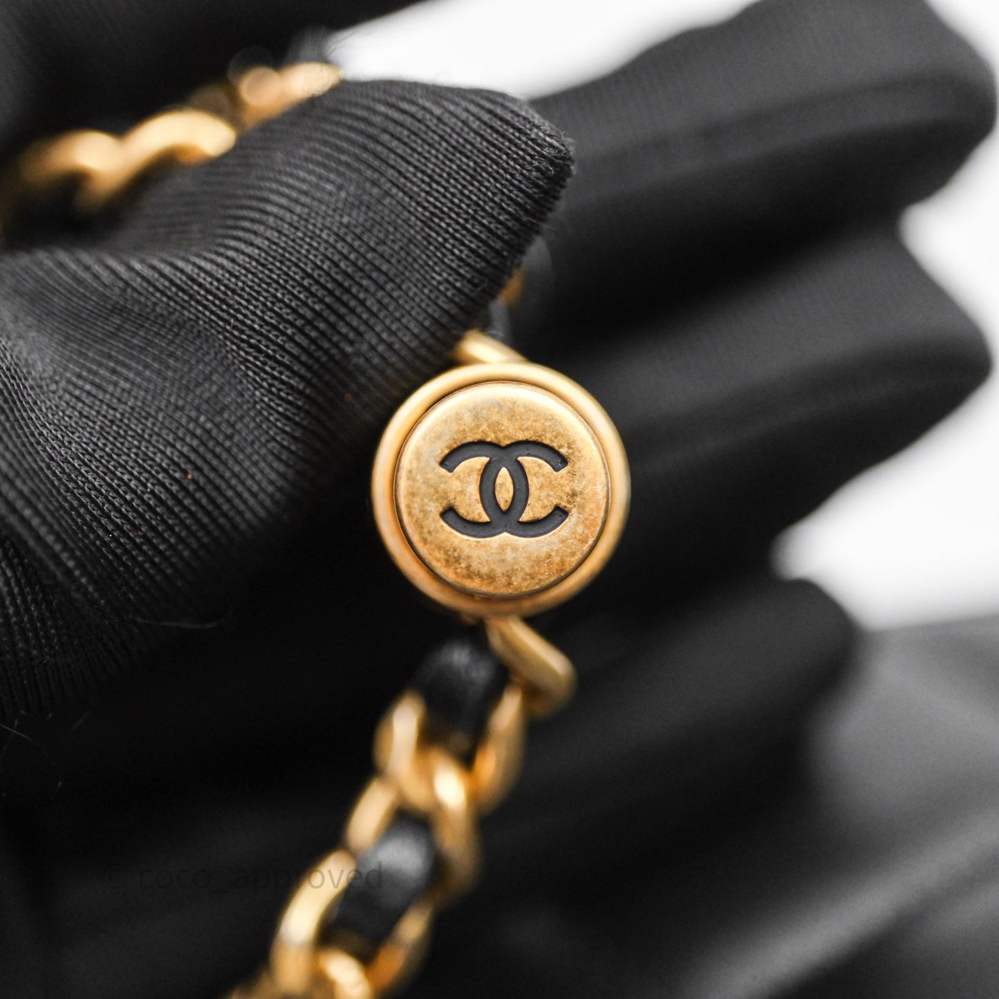 Chanel My Perfect Mini With Pearl Quilted Black Lambskin Gold Hardware