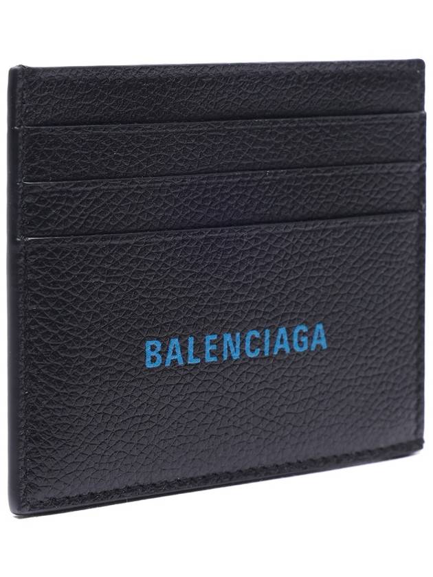 Luxury Balenciaga Logo Print Leather Card Wallet