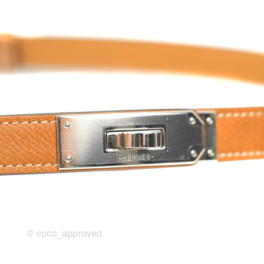 Hermès Kelly Buckle Belt Gold Epsom Palladium Hardware