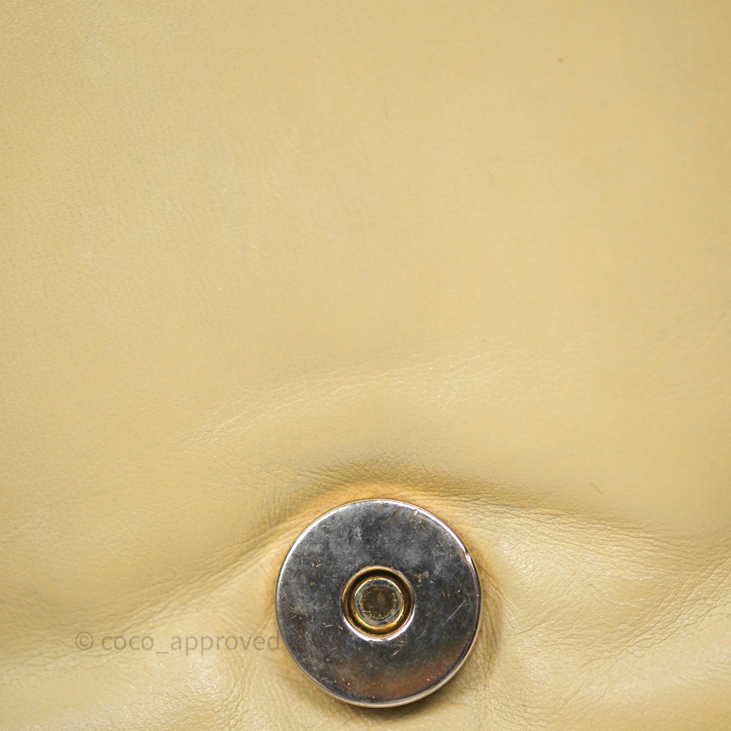 Chanel Vintage CC Flap Bag Beige Lambskin Gold Hardware