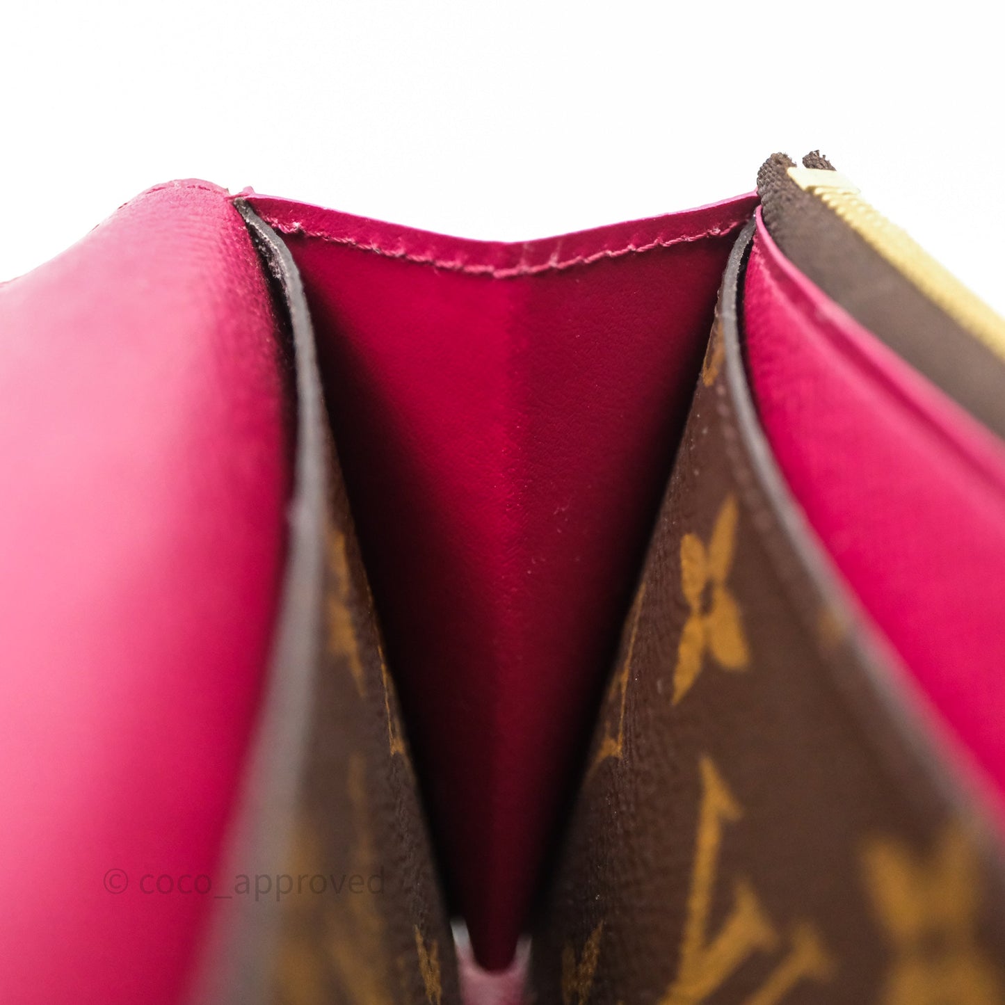 Louis Vuitton Emilie Wallet Monogram Canvas Fuchsia Pink