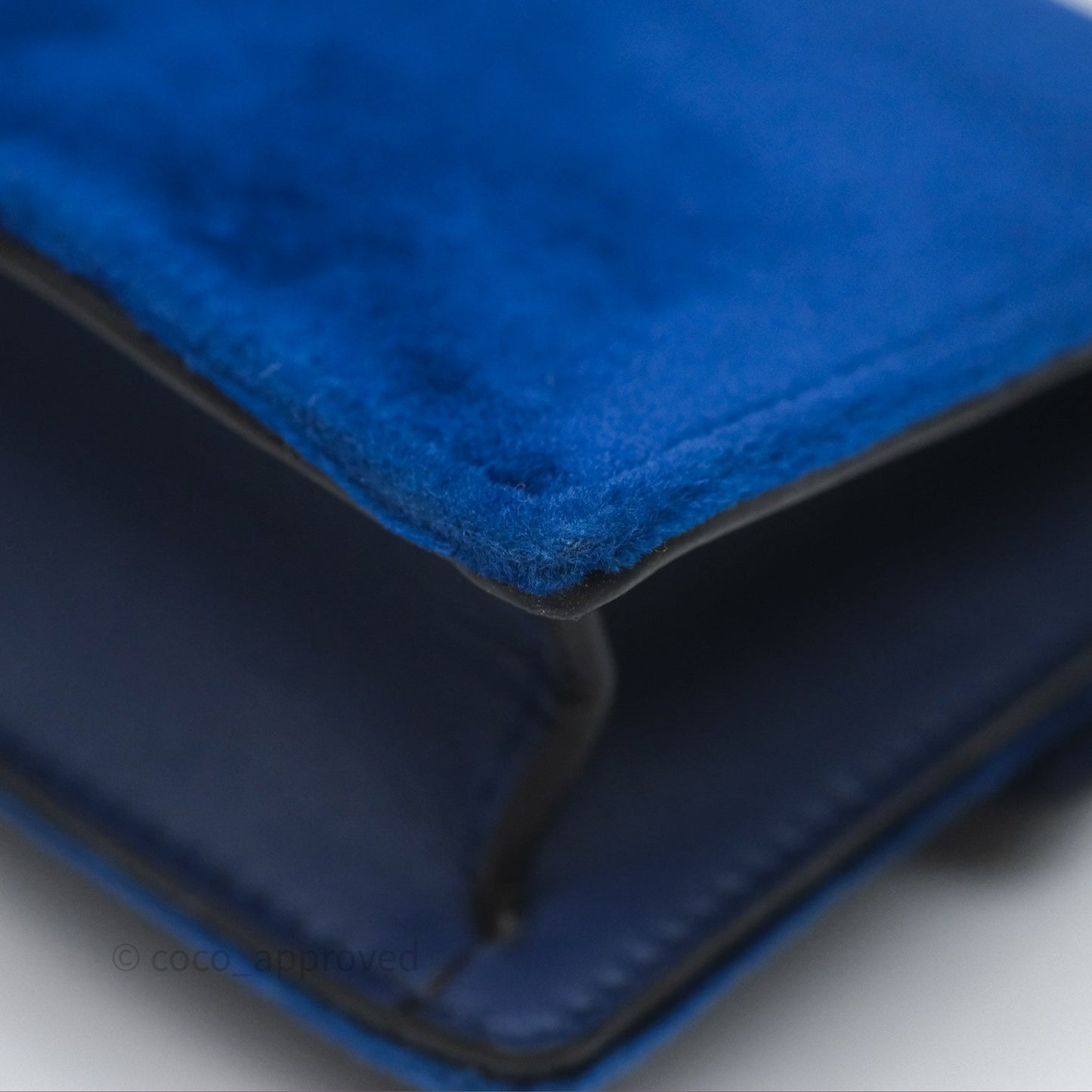 Gucci Super Mini Dionysus Crossbody Bag Royal Blue Velvet
