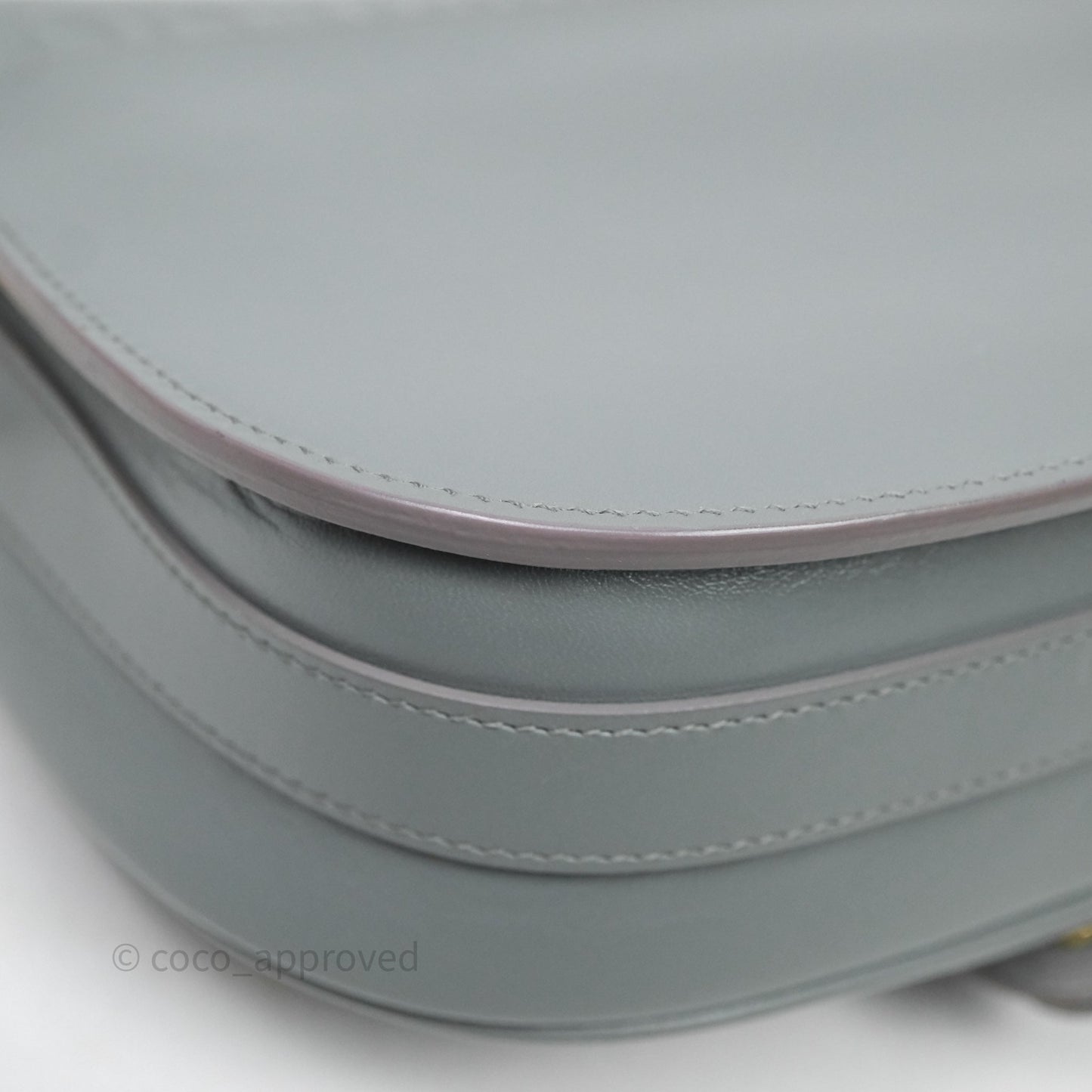 Christian Dior Medium Bobby Flap Grey Box Calfskin