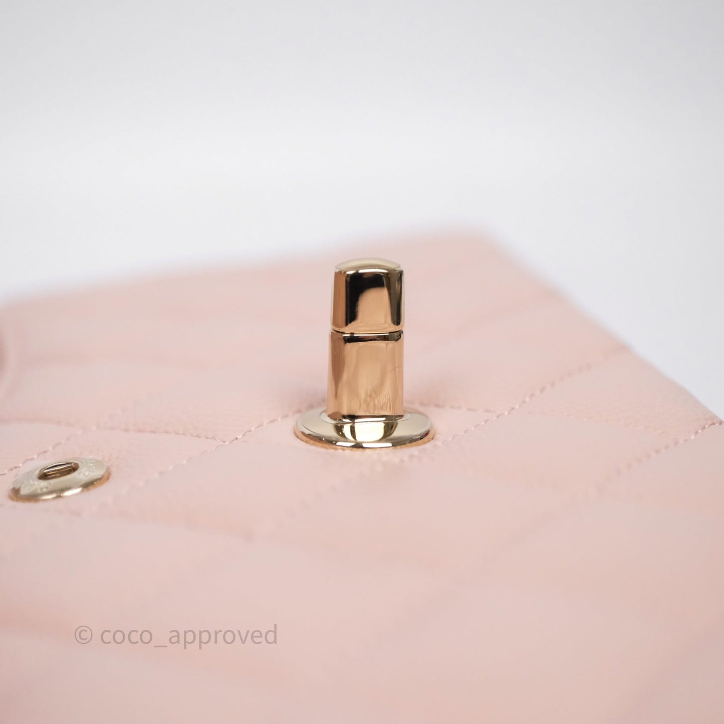 Chanel Small Classic Flap Quilted Light Pink Caviar Gold Hardware