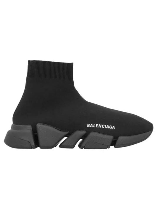 Luxury Balenciaga WoMen's Speed 2 0 Recycled Knit High Top Sneakers Black