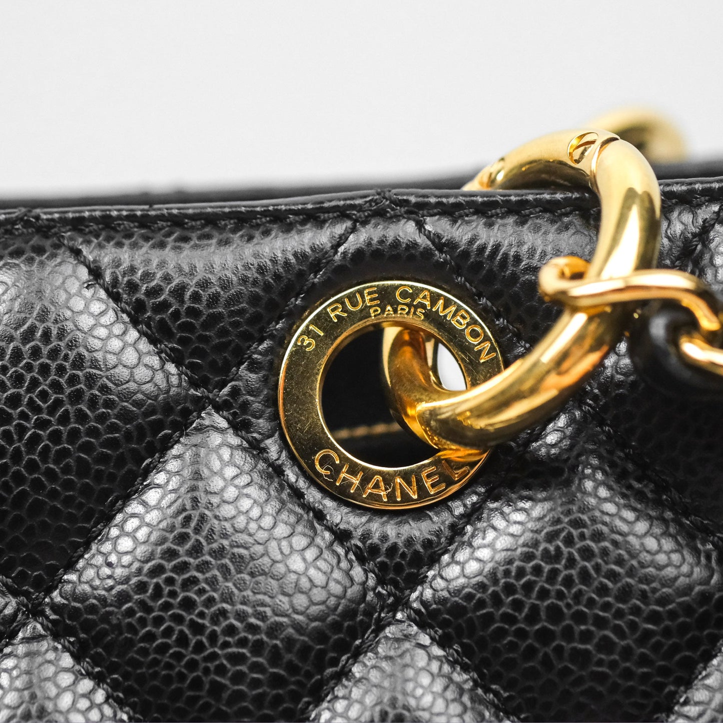 Chanel GST Black Caviar Gold Hardware