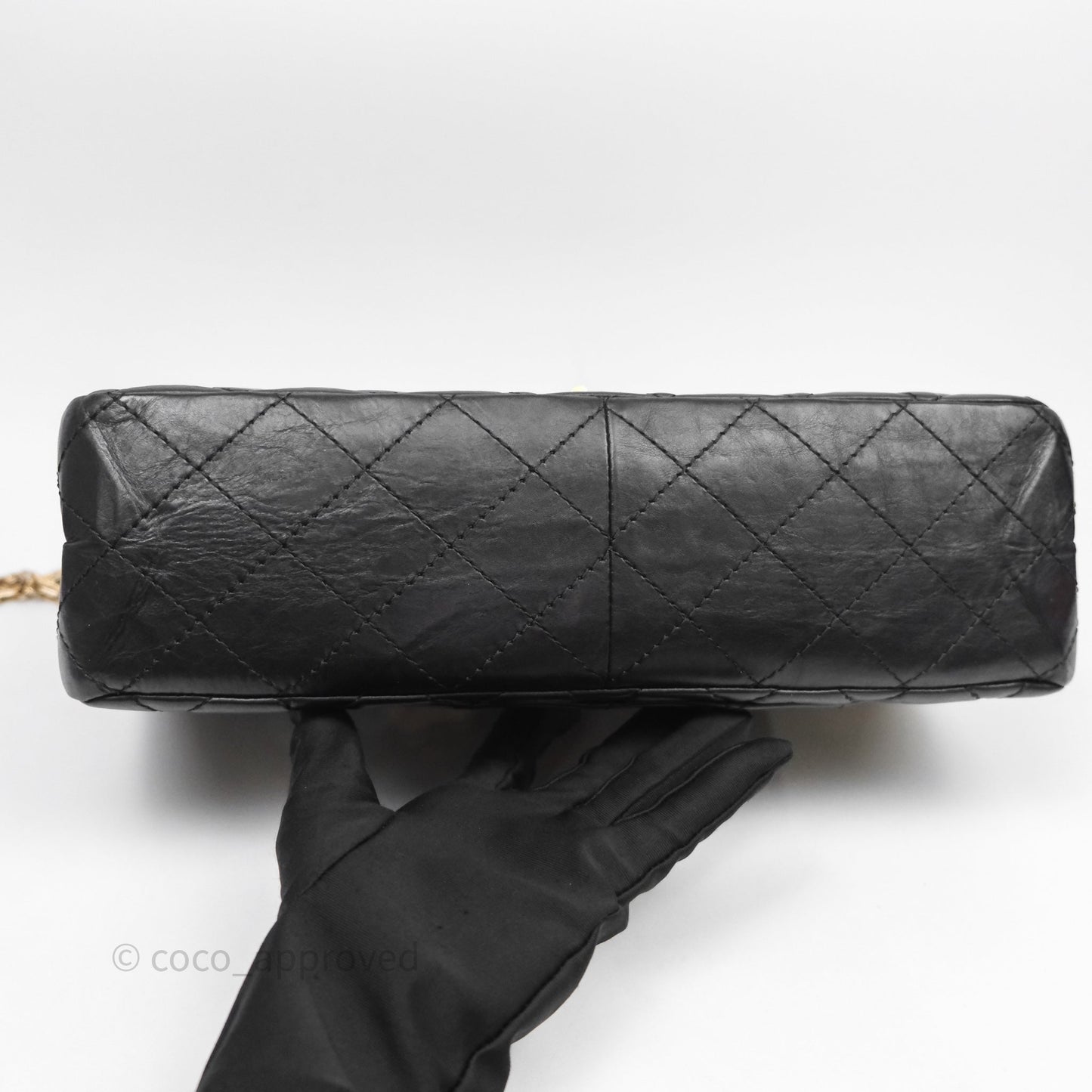 Chanel Reissue Quilted Aged Calfskin Black Aged Gold Hardware 227