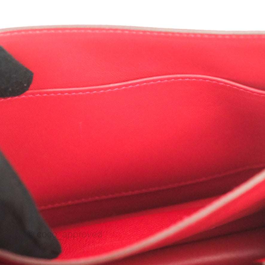 Hermès Constance 24 Rouge Casaque Epsom Gold Hardware
