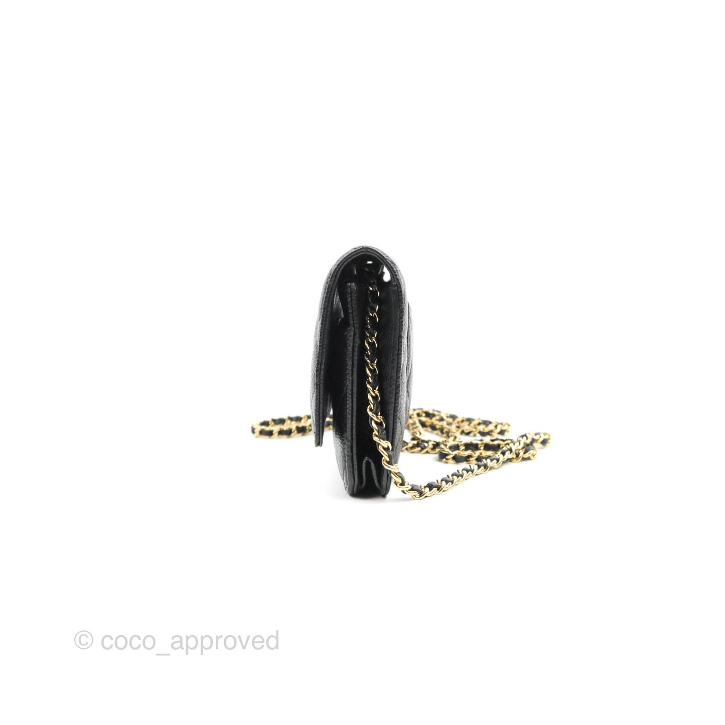 Chanel Quilted Classic WOC Black Caviar Gold Hardware