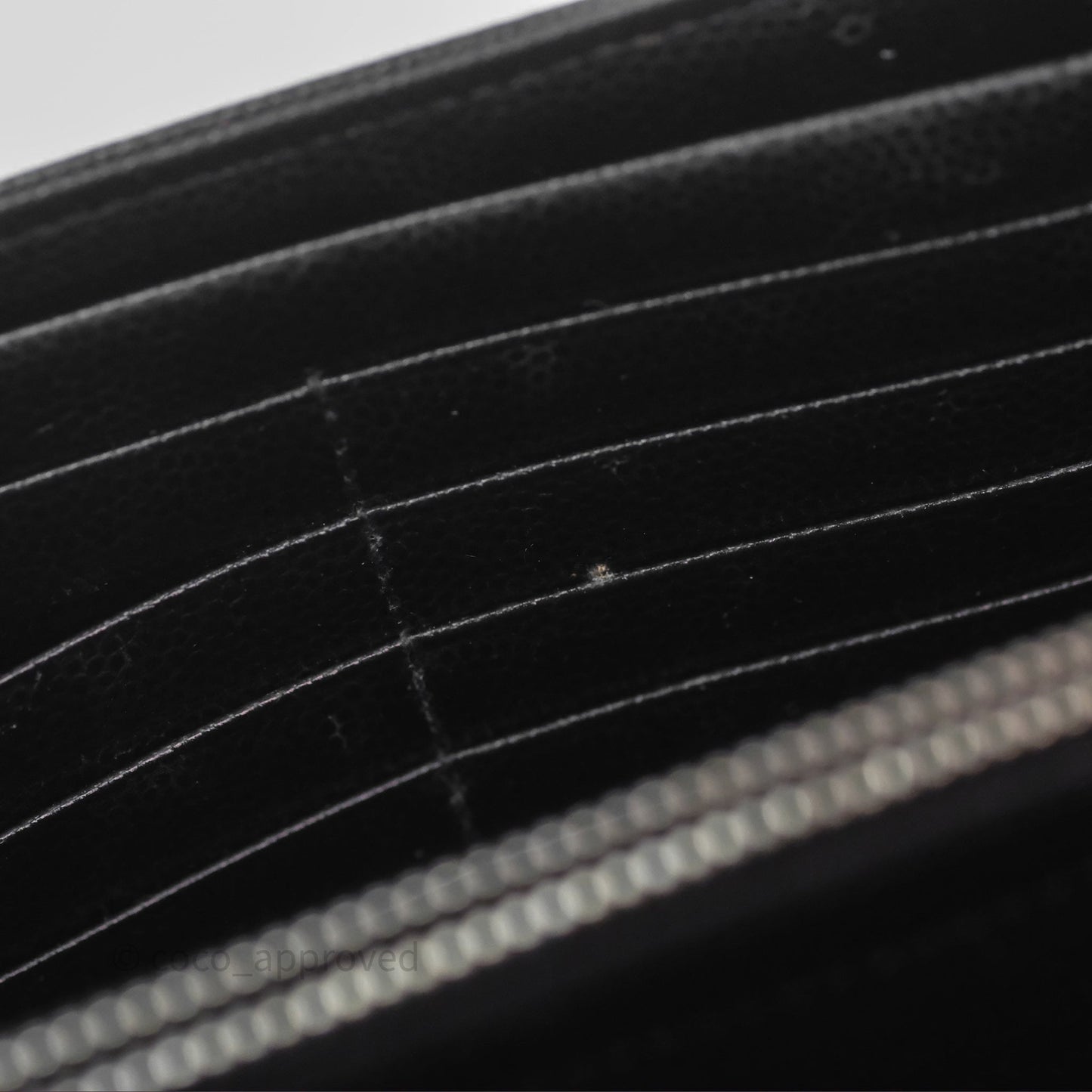 Saint Laurent Wallet on Chain WOC Black Grained Leather Sliver Hardware