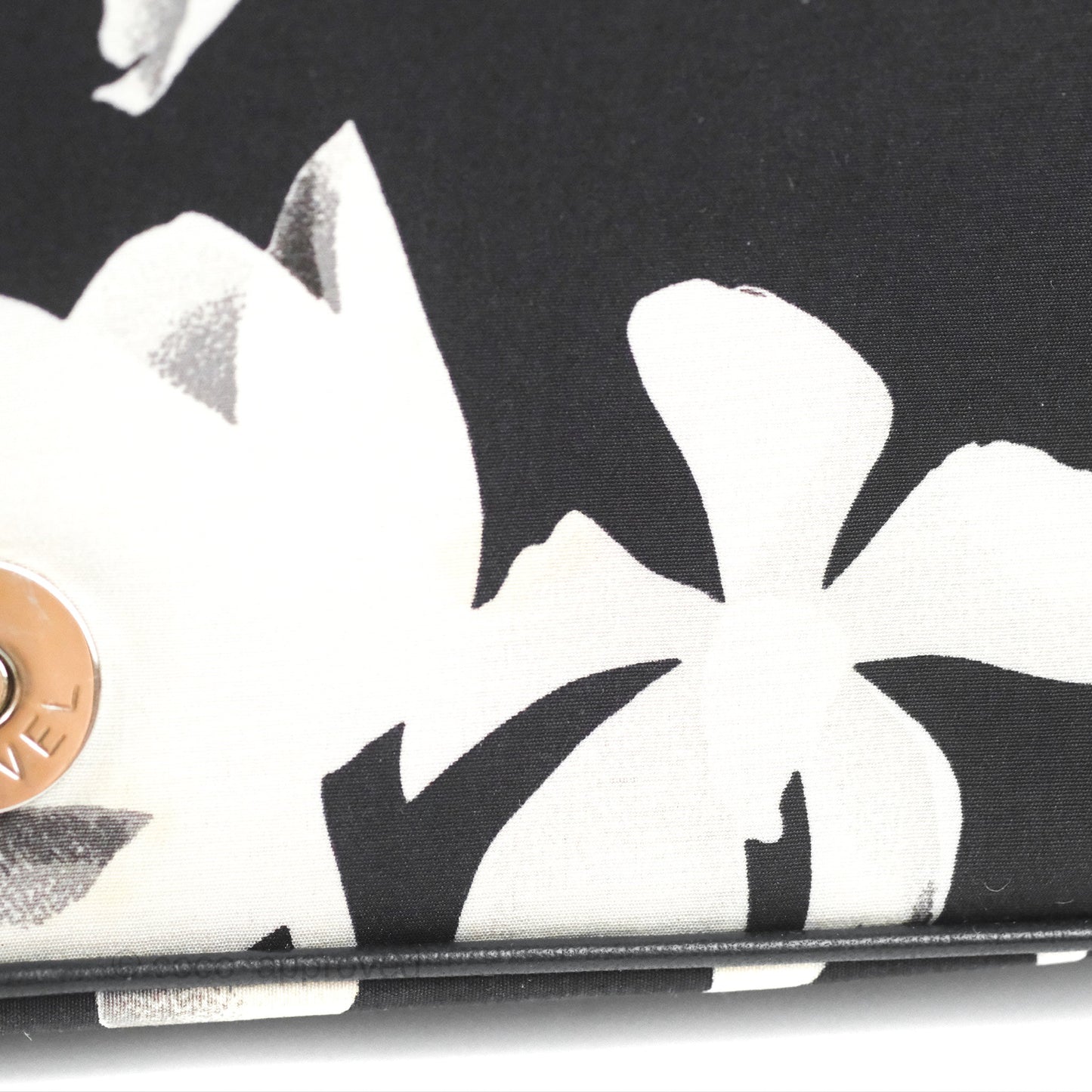 Chanel Timeless Tahiti Canvas Bag Navy Leather