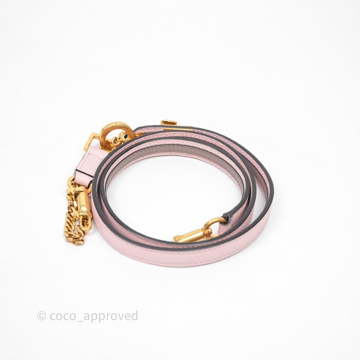 Valentino Garavani Small Vsling Grainy Calfskin Bag Light Pink Aged Gold Hardware