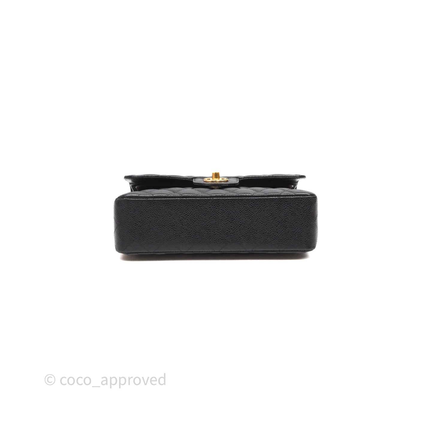 Chanel Small Classic Flap Quilted Black Caviar Gold Hardware