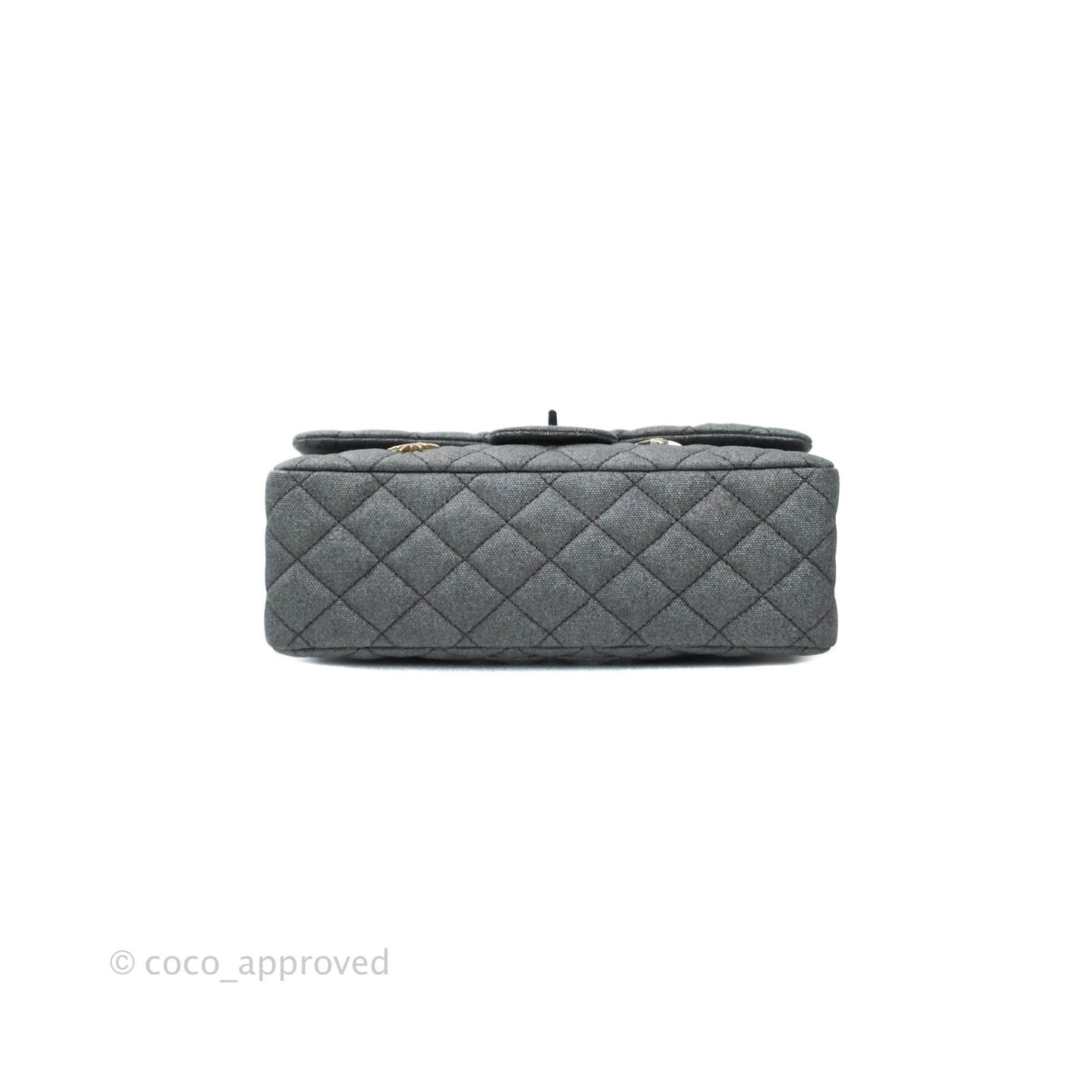 Chanel 2.55 Reissue Lucky Charms 225 Flap Iridescent Metallic Grey Canvas Gun Metal