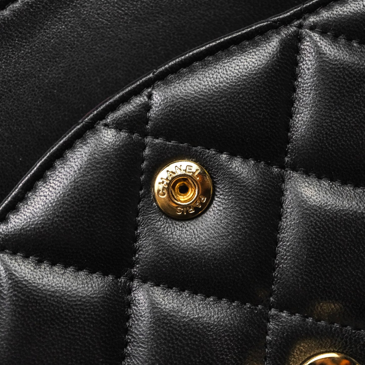 Chanel Jumbo Double Flap Quilted Black Lambskin Gold Hardware⁣⁣