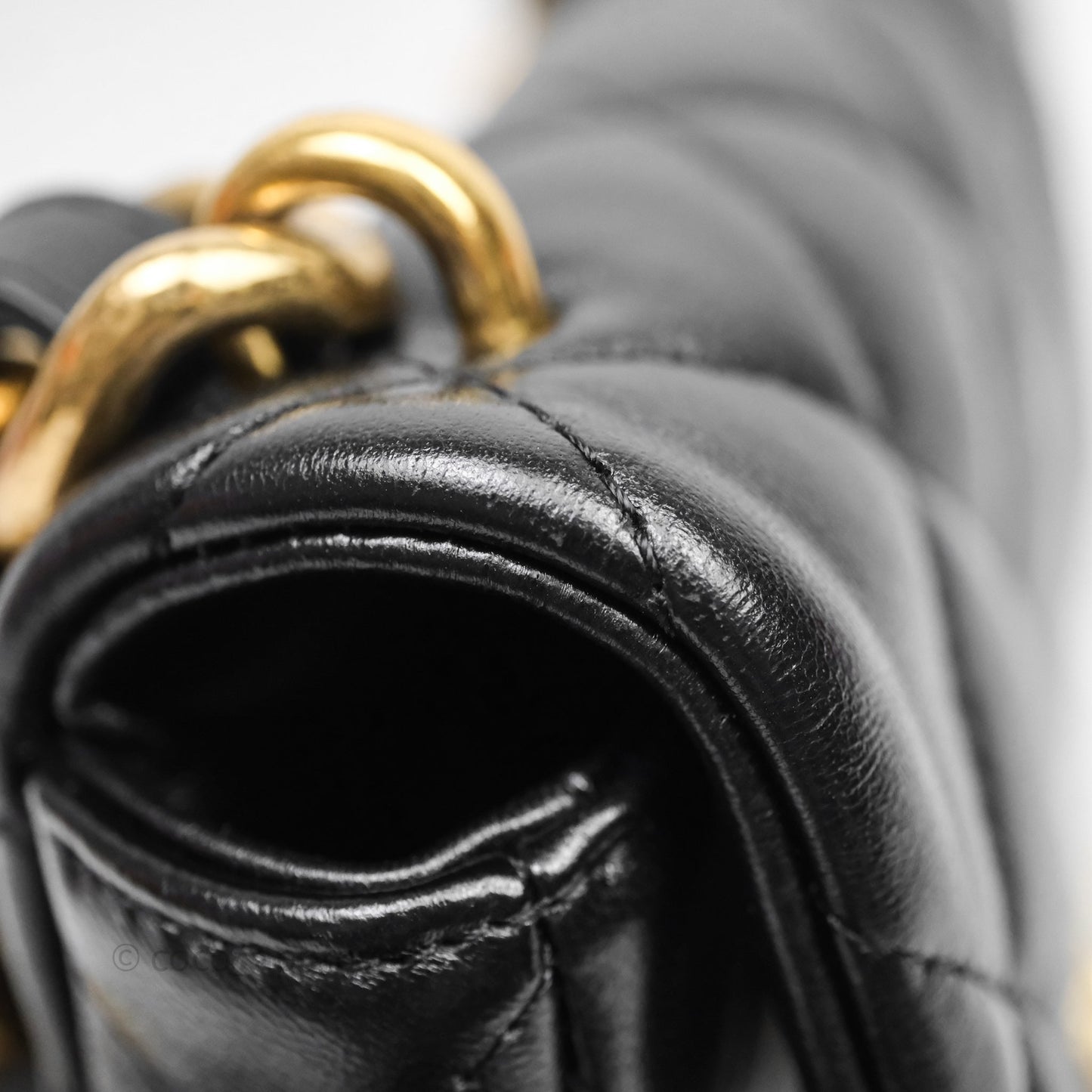 Chanel Small Funky Town Black Lambskin Aged Gold Hardware