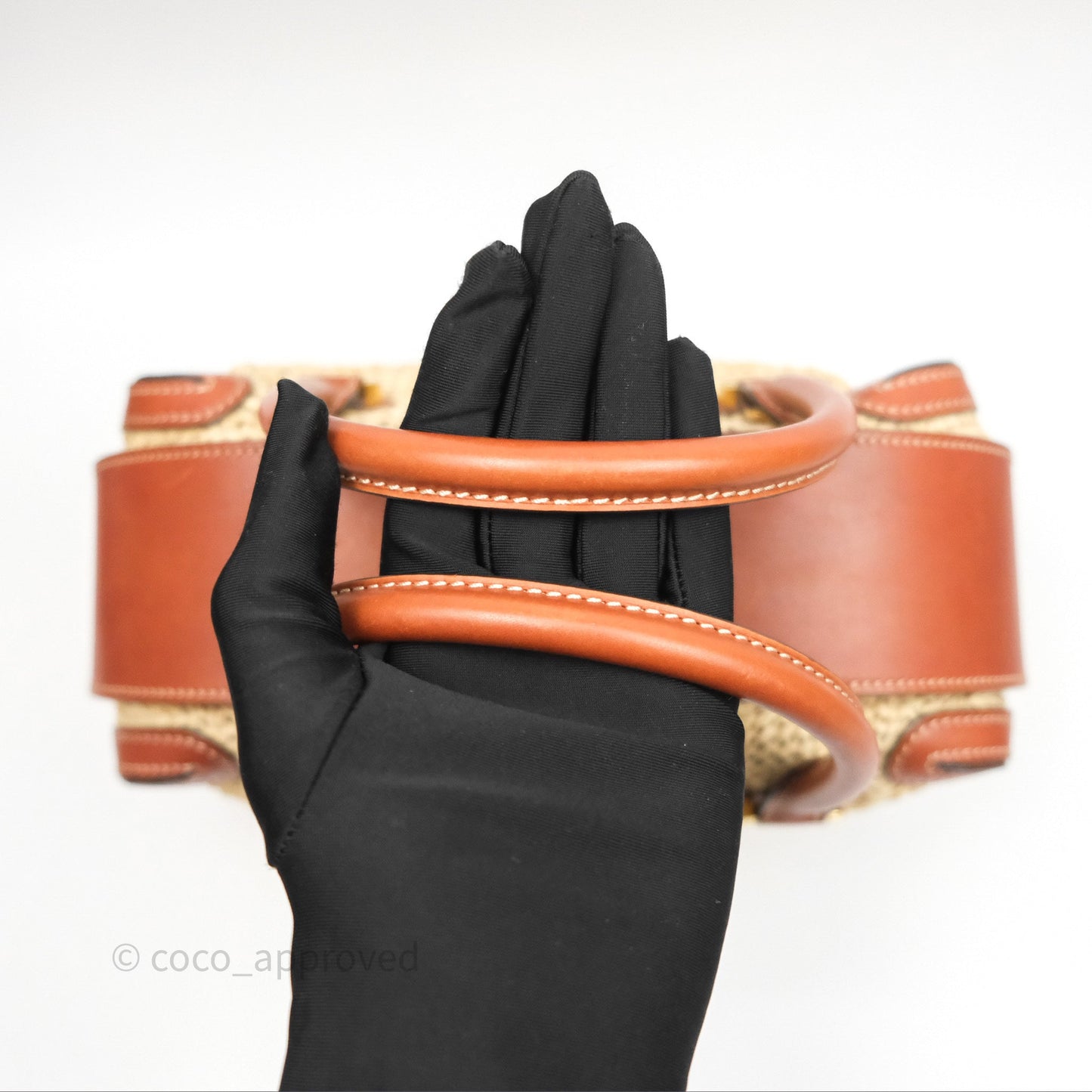 Delvaux Cool Box MM Bohème Raffia Brown