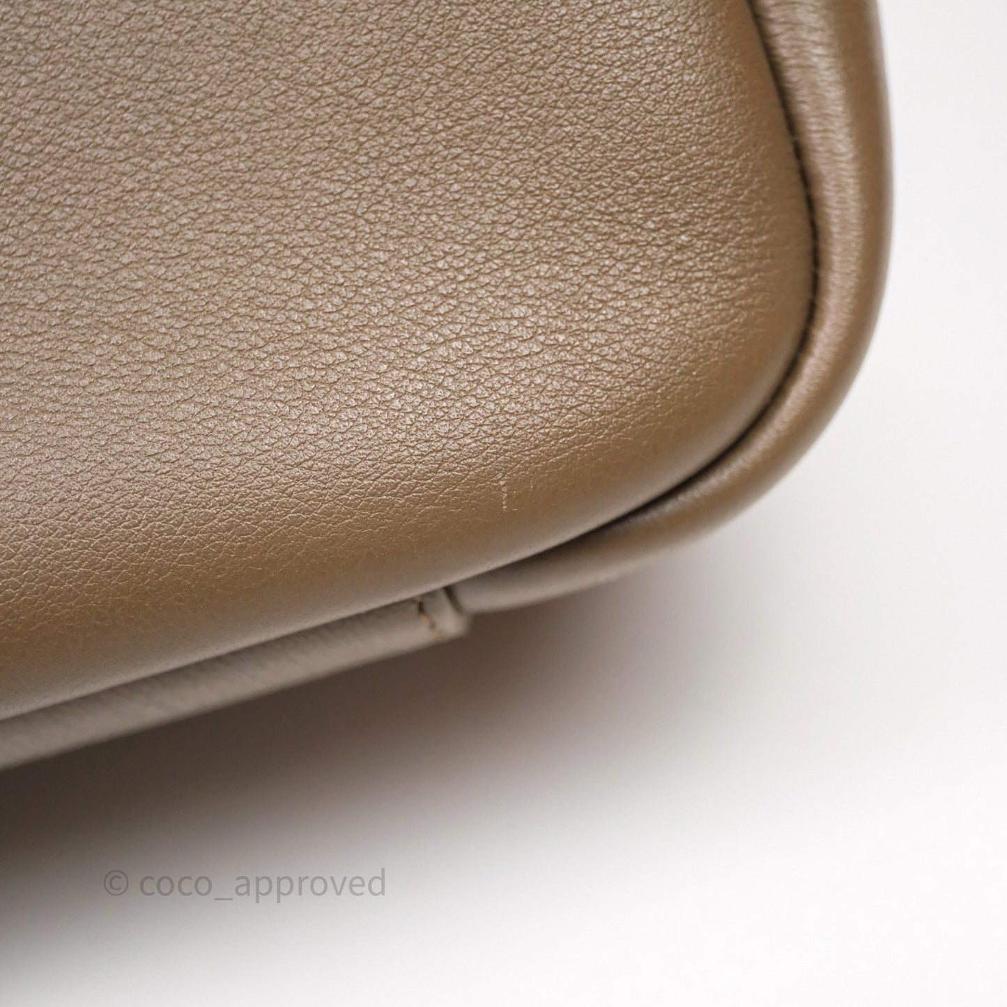 Saint Laurent LE 5 à 7 Supple Small Choco Brown Grained Leather Gold Hardware
