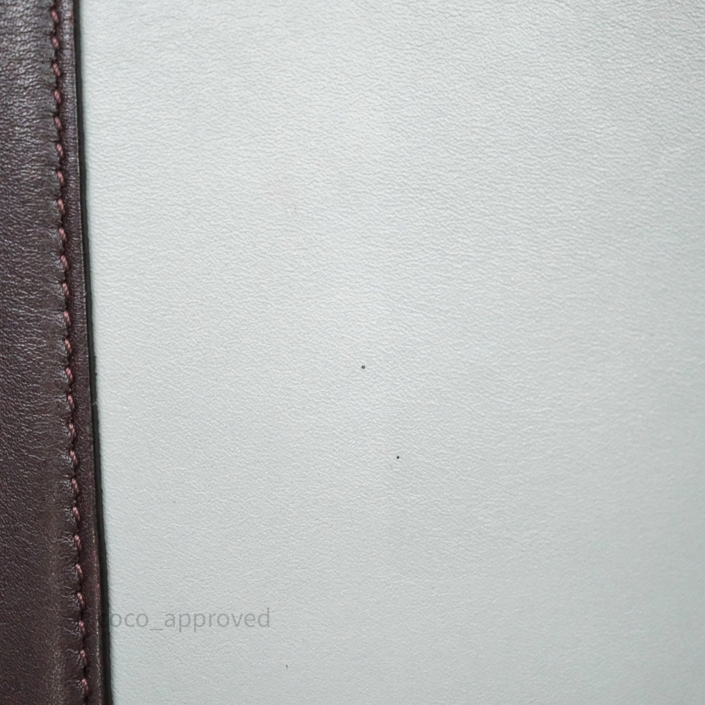 Celine Medium Frame Bag Burgundy / Pearl Blue Calfskin Silver Hardware
