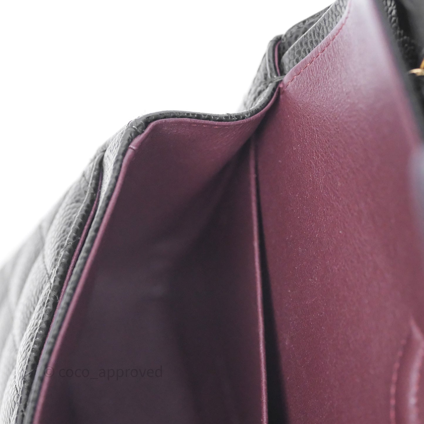 Chanel M/L Medium Classic Flap Quilted Black Caviar Gold Hardware