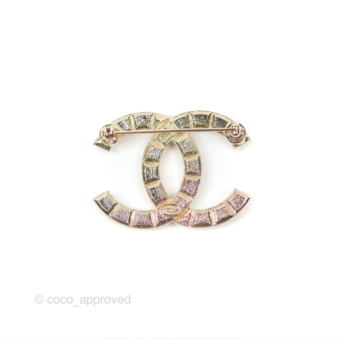 Chanel CC Brooch Gold Tone 17V